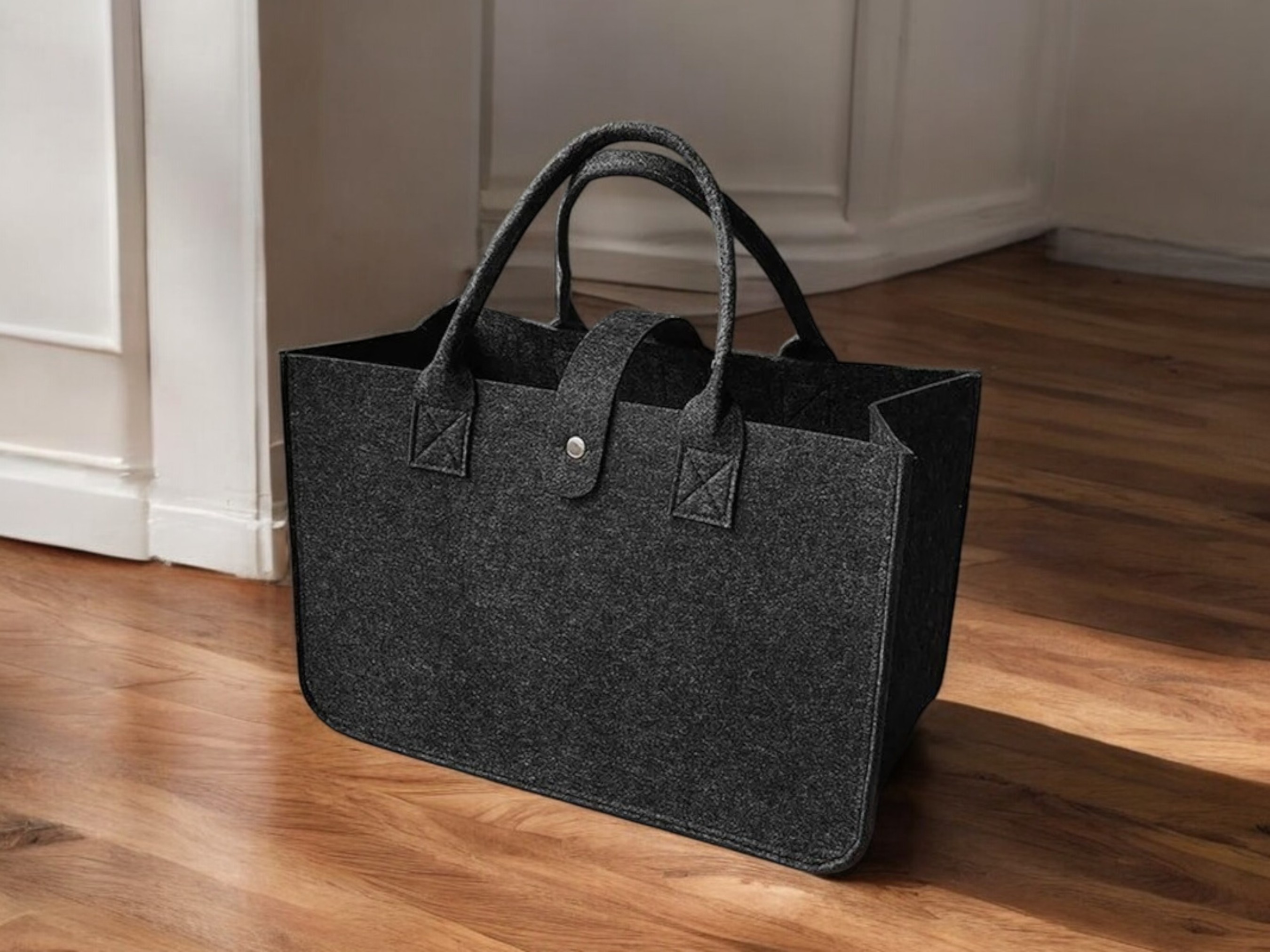 Filztasche - Hellgrau, Dunkelgrau