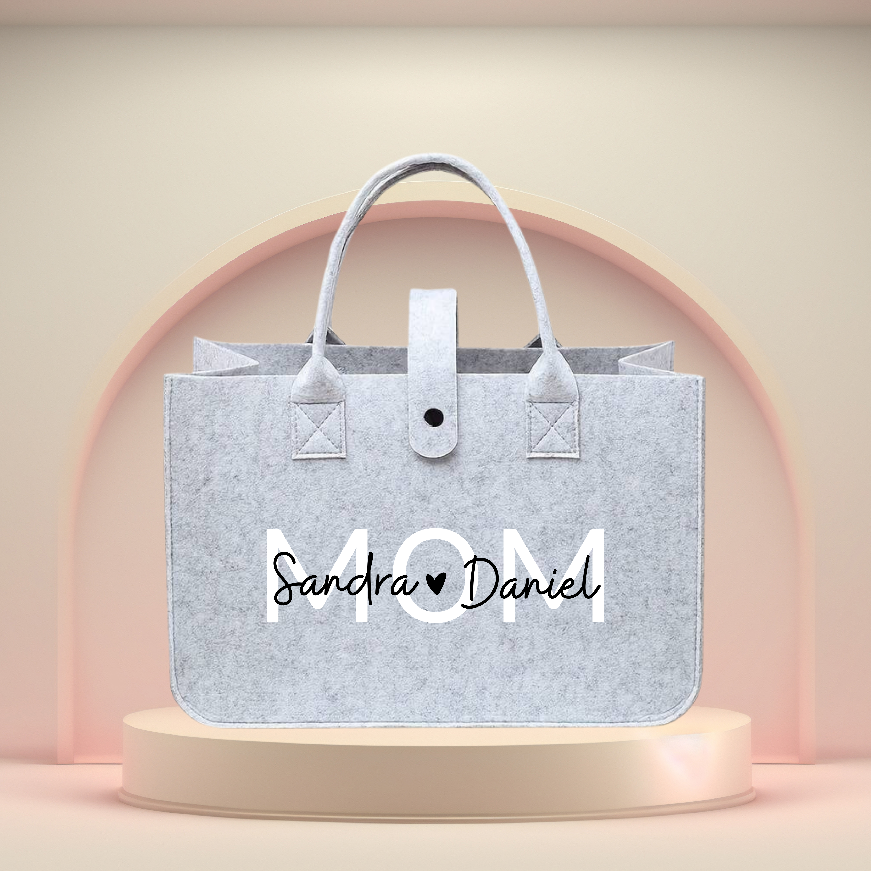Personalisierte Filztasche "MOM"