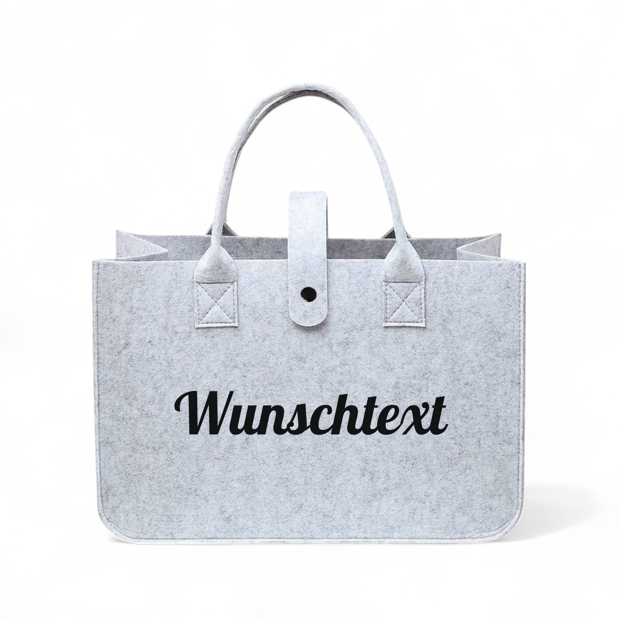 Personalisierbare Filztasche mit Wunschtext 
