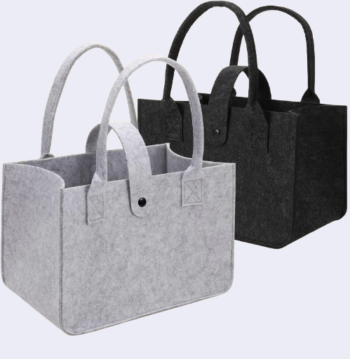 Filztasche - Hellgrau, Dunkelgrau