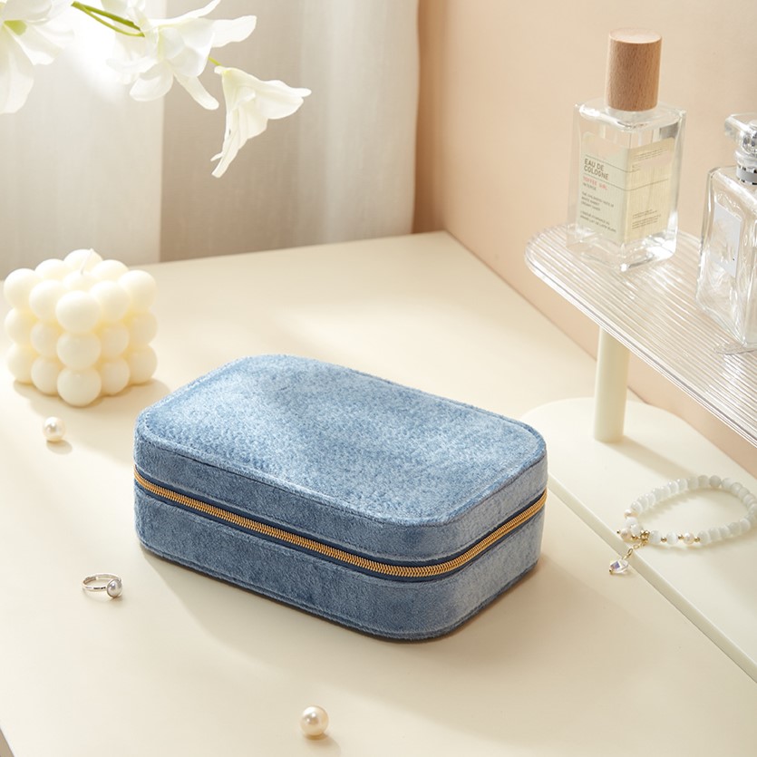 Schmuckkästchen aus Samt - Blau