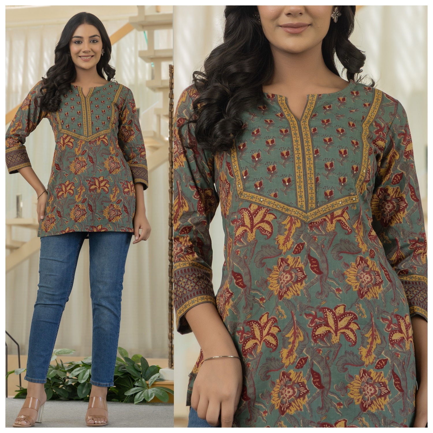 Cotton Straight Short Kurti