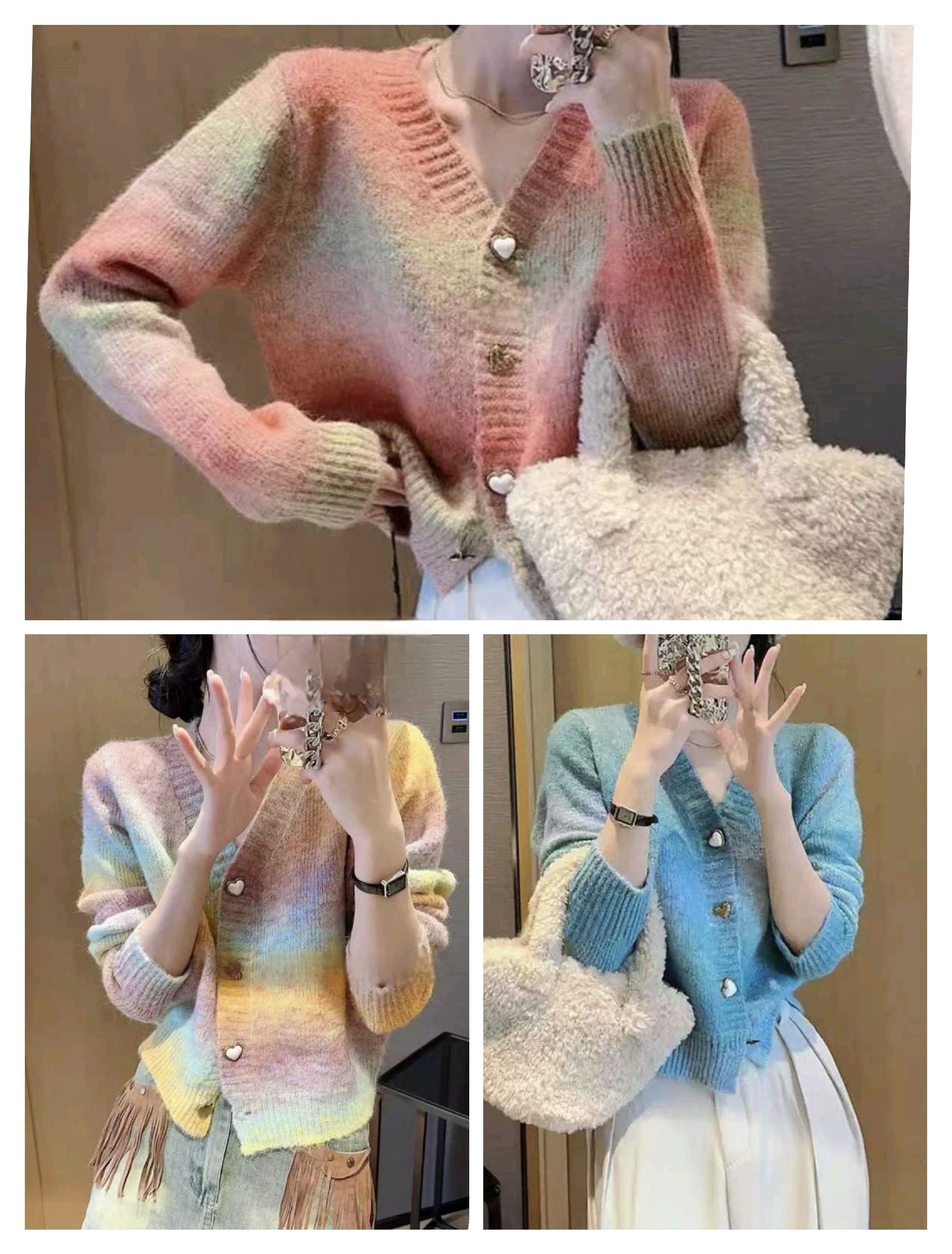 Gradient Knit Cardigan