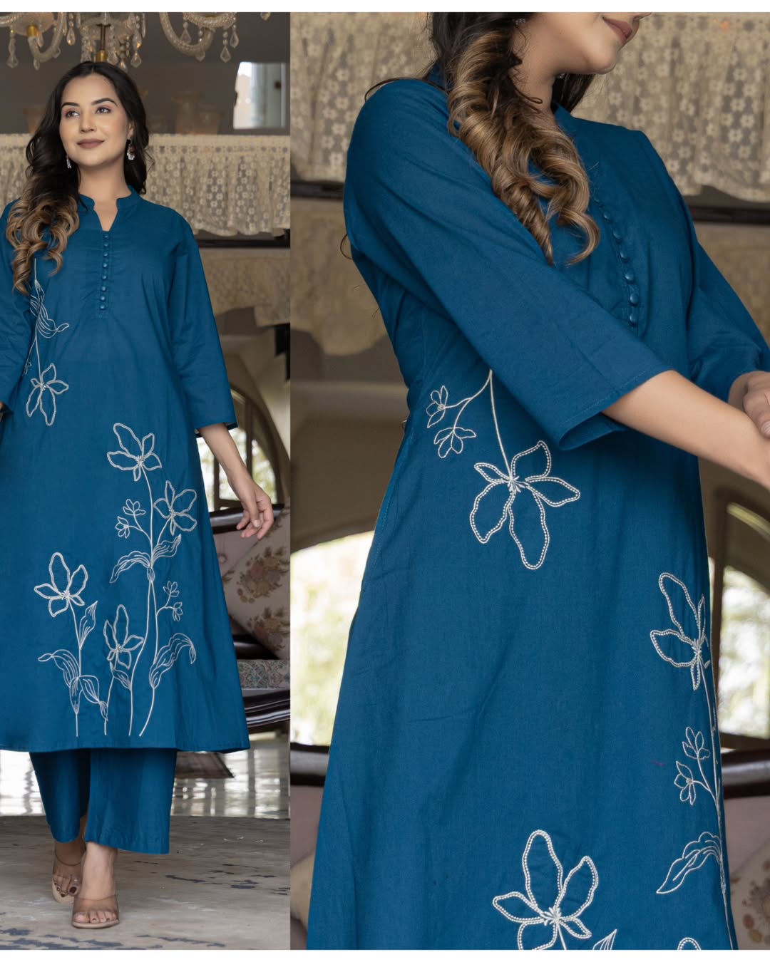 Embroidered  Kurta Set