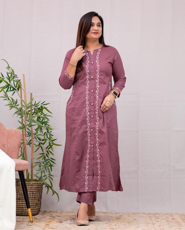 Embroidered  Kurta Set