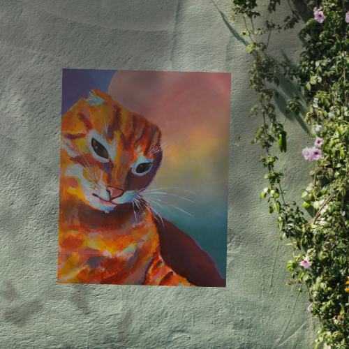 Mischievous Cat Poster