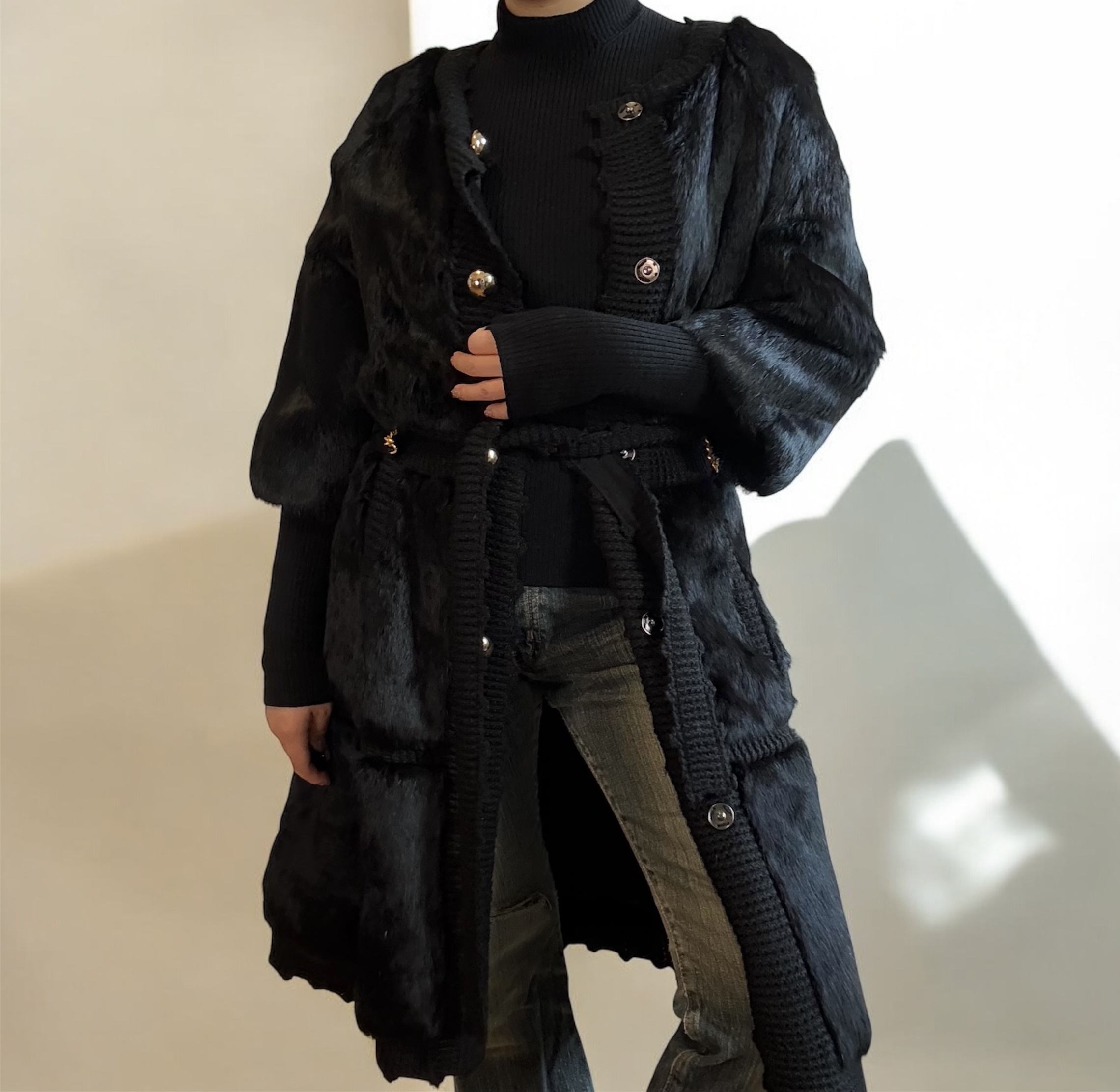 Black Rabbit Fur - Olsen Coat