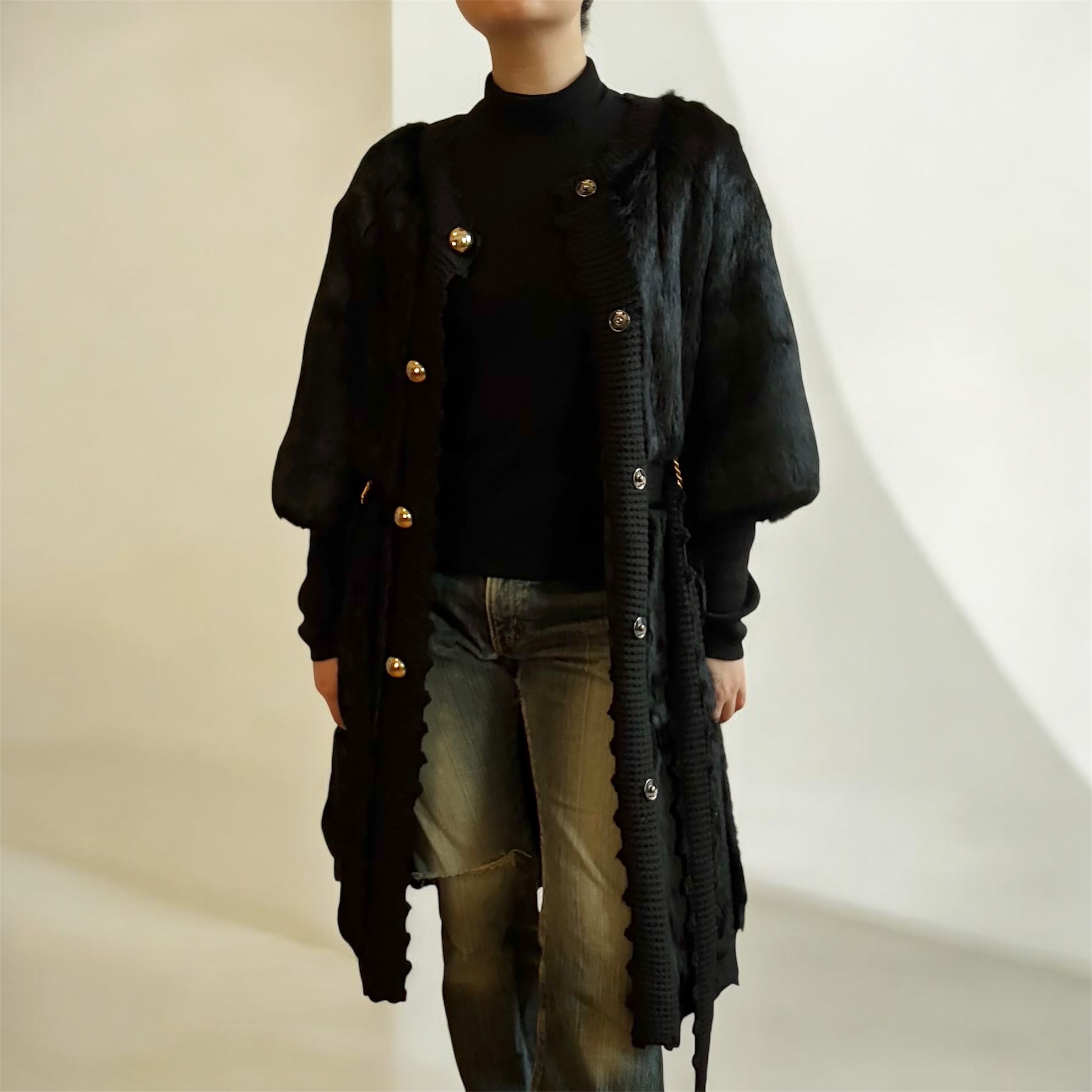 Black Rabbit Fur - Olsen Coat