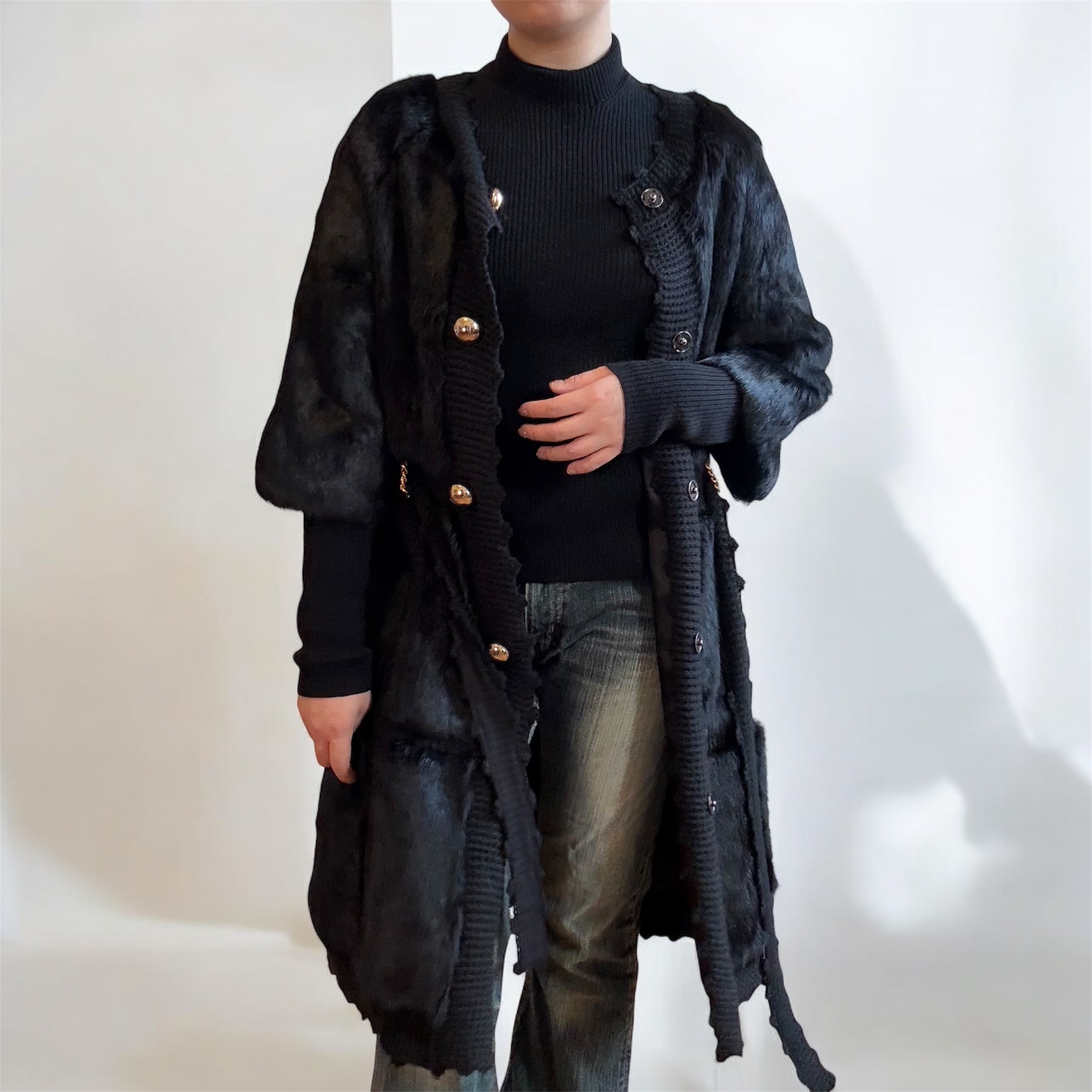 Black Rabbit Fur - Olsen Coat
