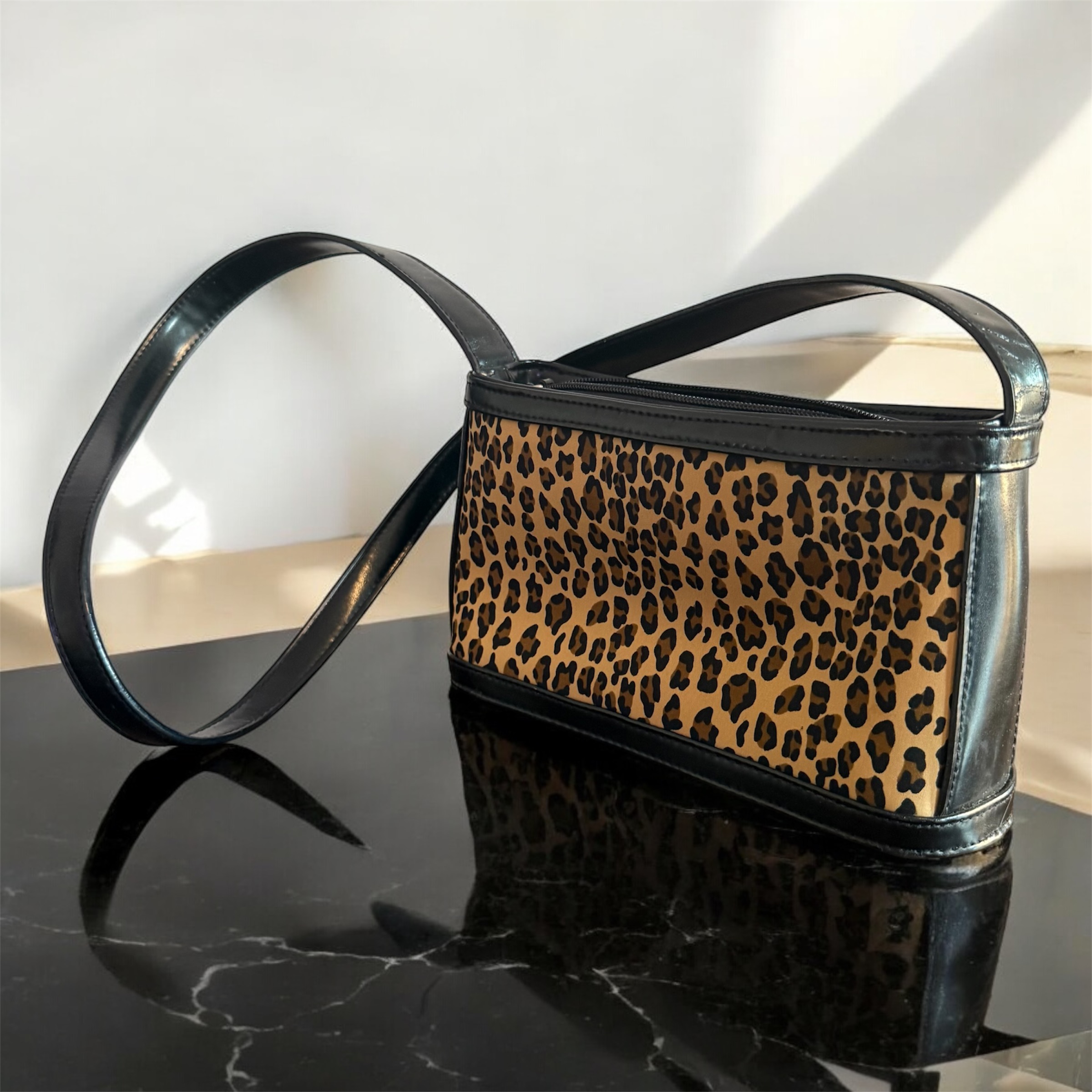 Leopard Vinyl Mini Bag