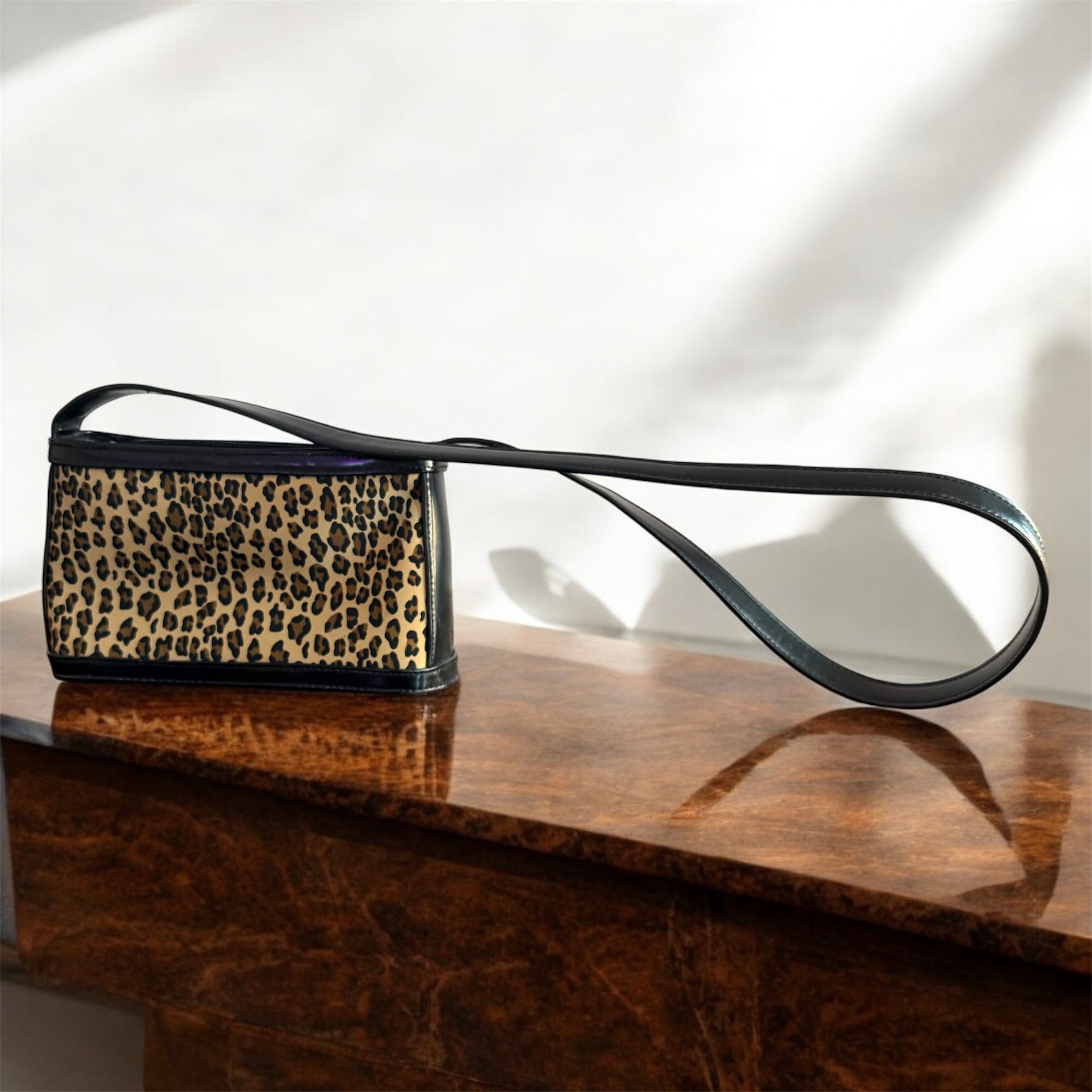 Leopard Vinyl Mini Bag