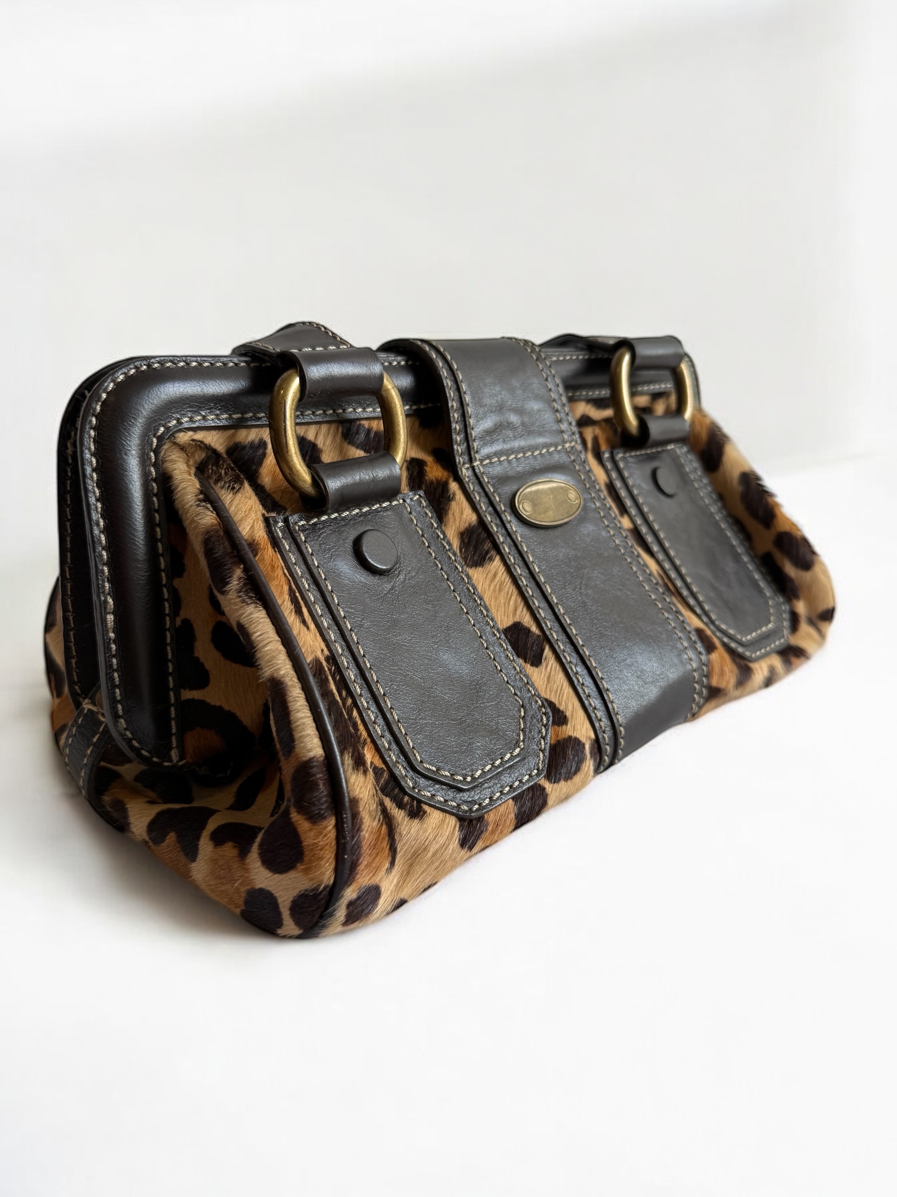Leopard Pony Hair Doctor Bag
