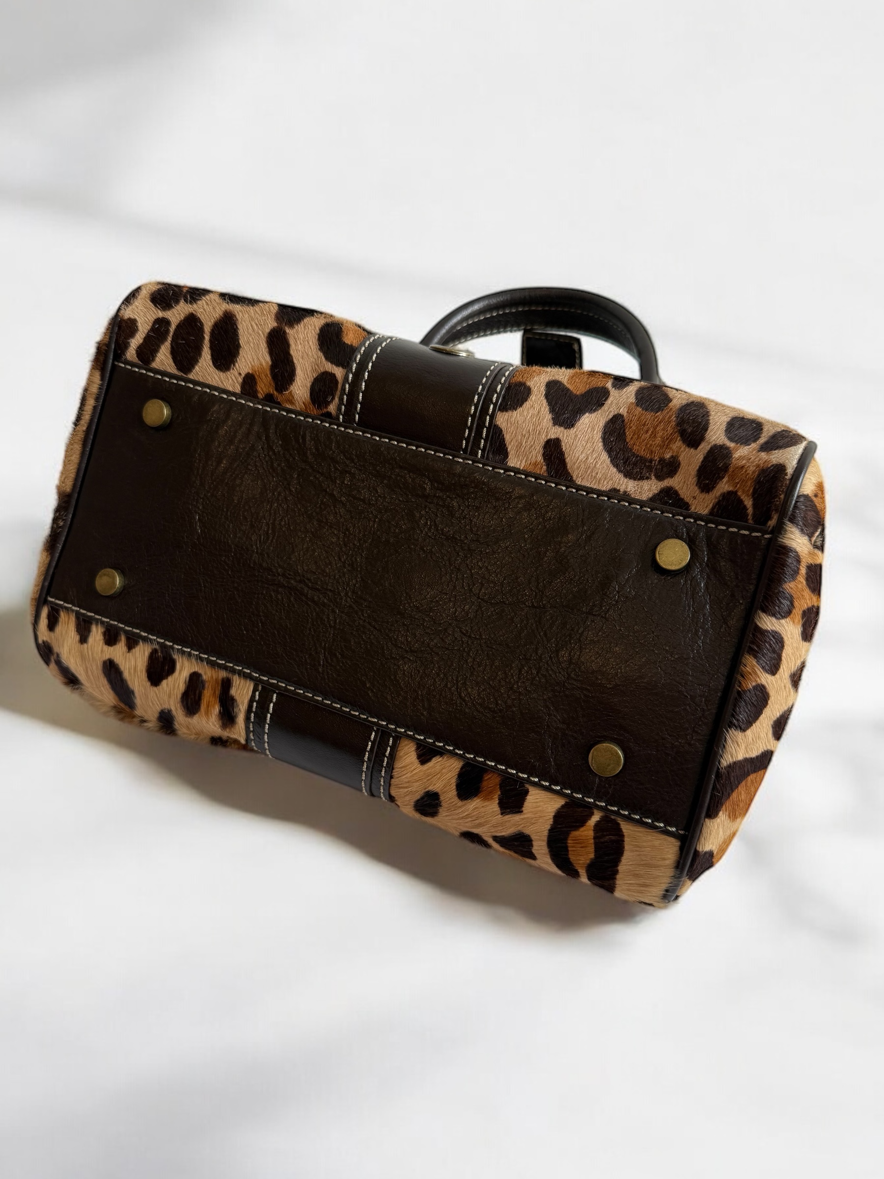 Leopard Pony Hair Doctor Bag