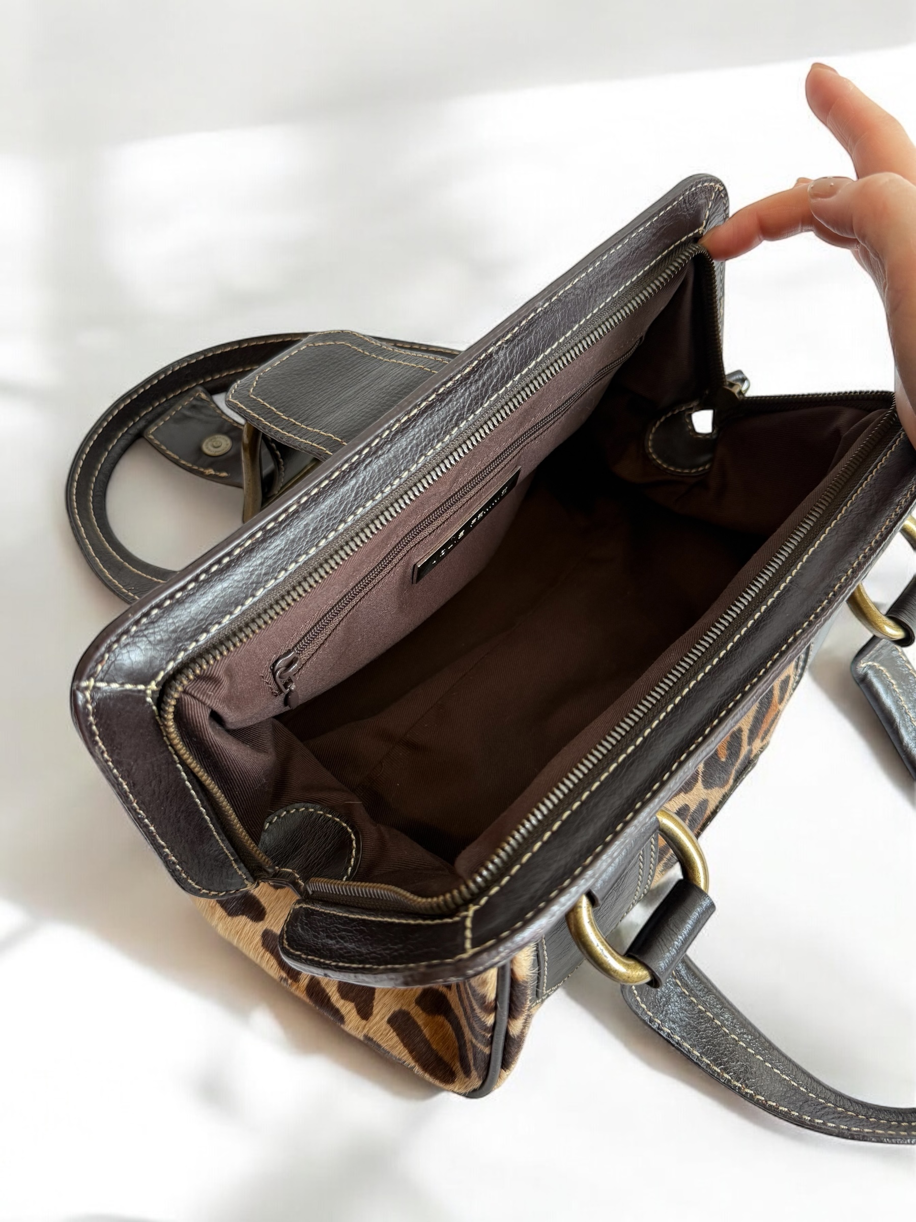 Leopard Pony Hair Doctor Bag