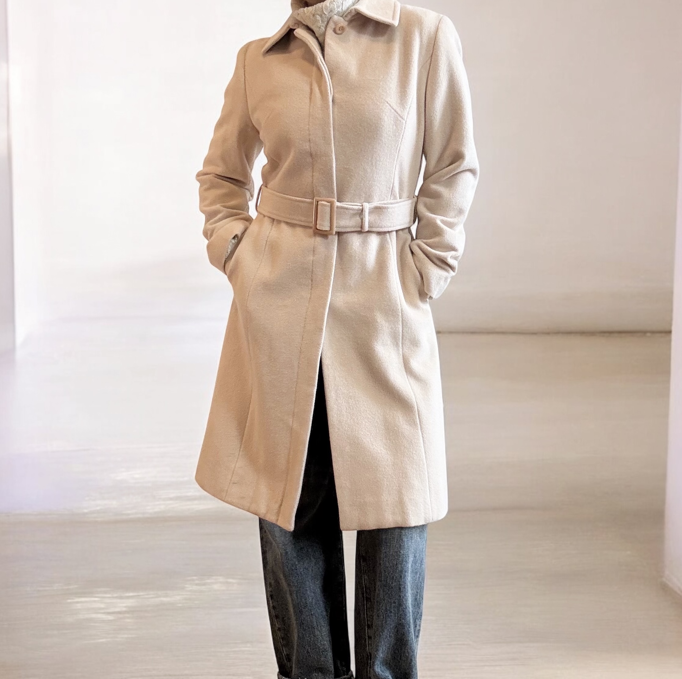 Angora Wool Ivory Coat