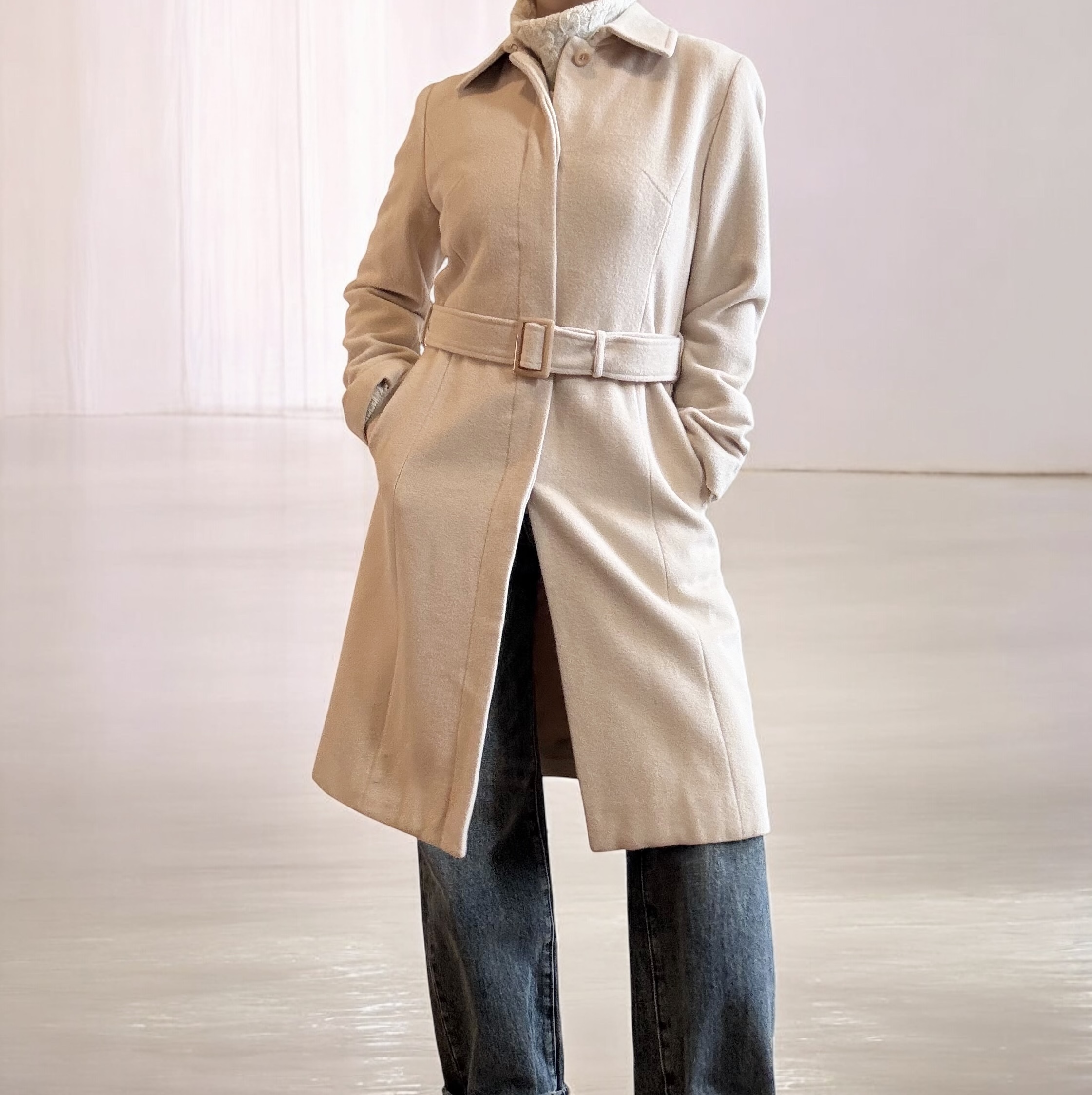 Angora Wool Ivory Coat