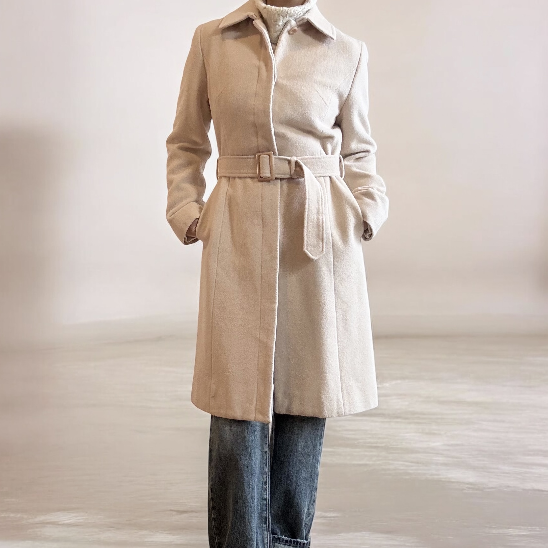 Angora Wool Ivory Coat