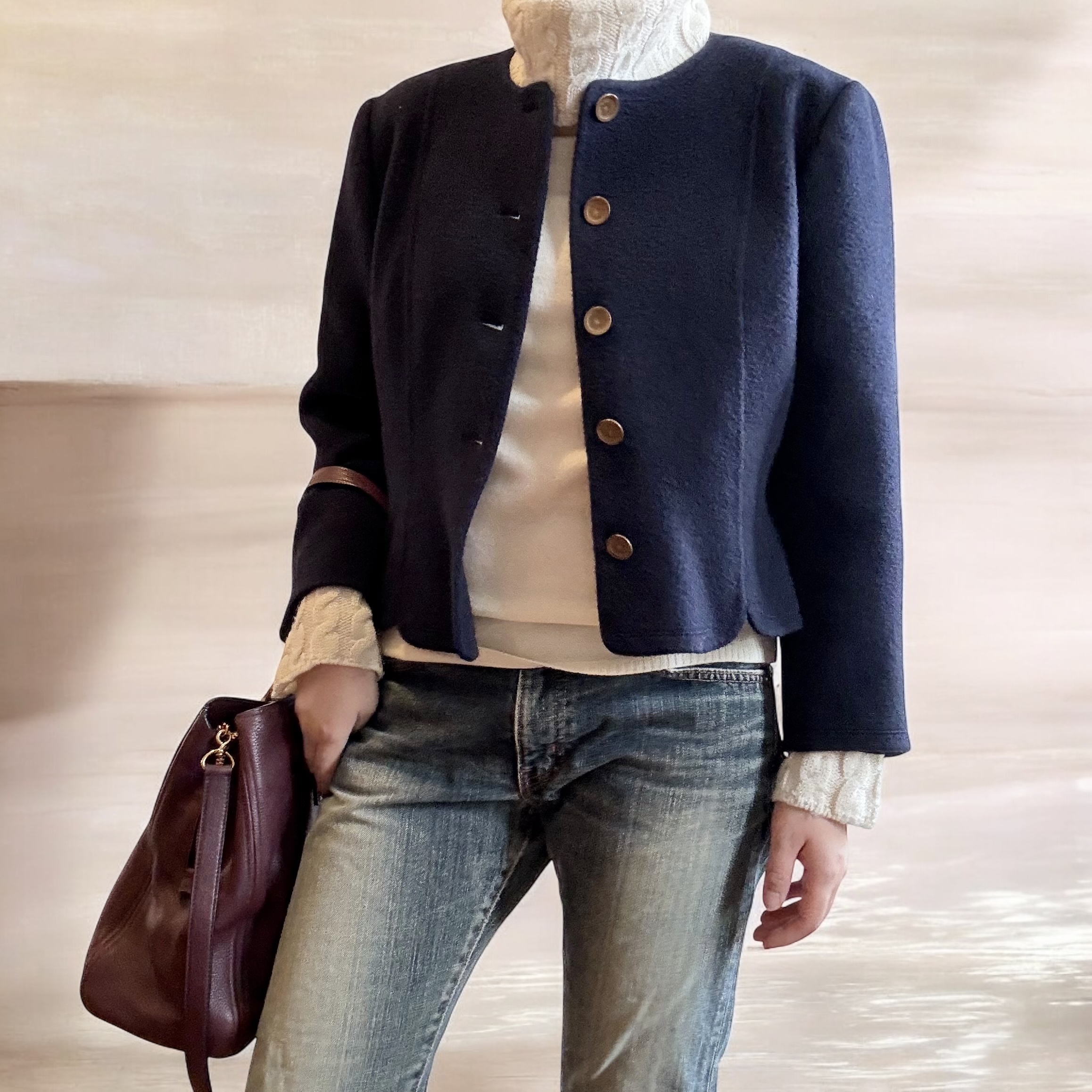 100% Lambswool Navy Jacket