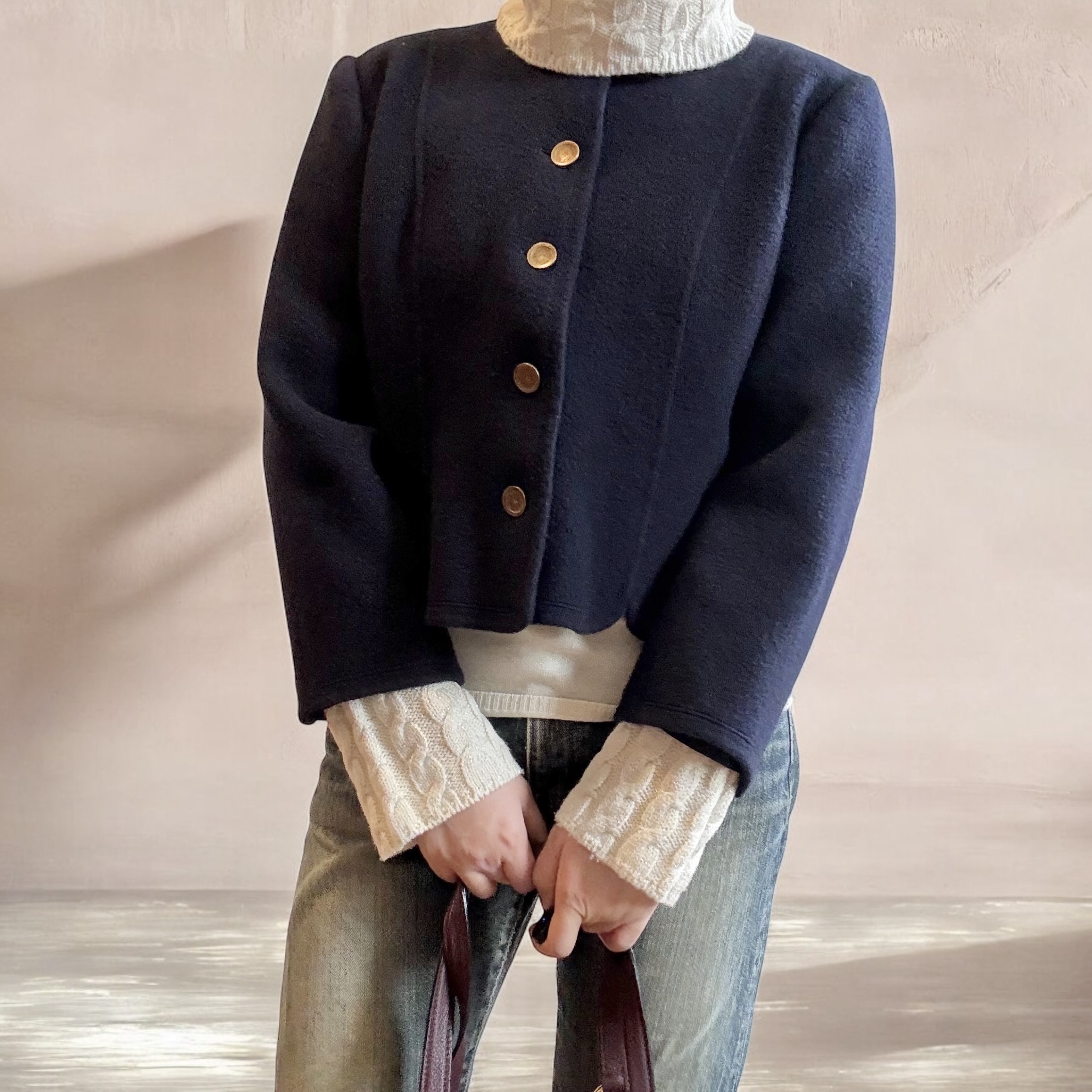100% Lambswool Navy Jacket