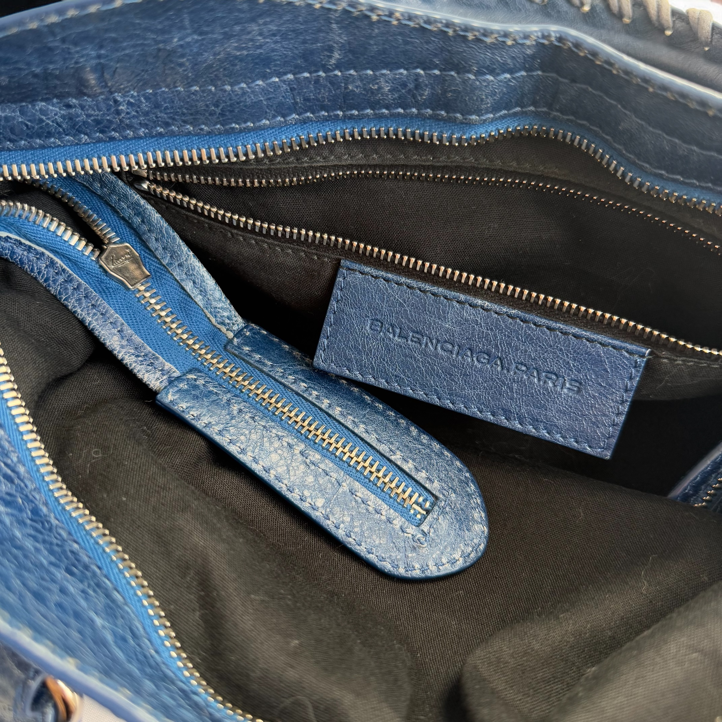 RARE Cobalt Blue Balenciaga Medium City Bag