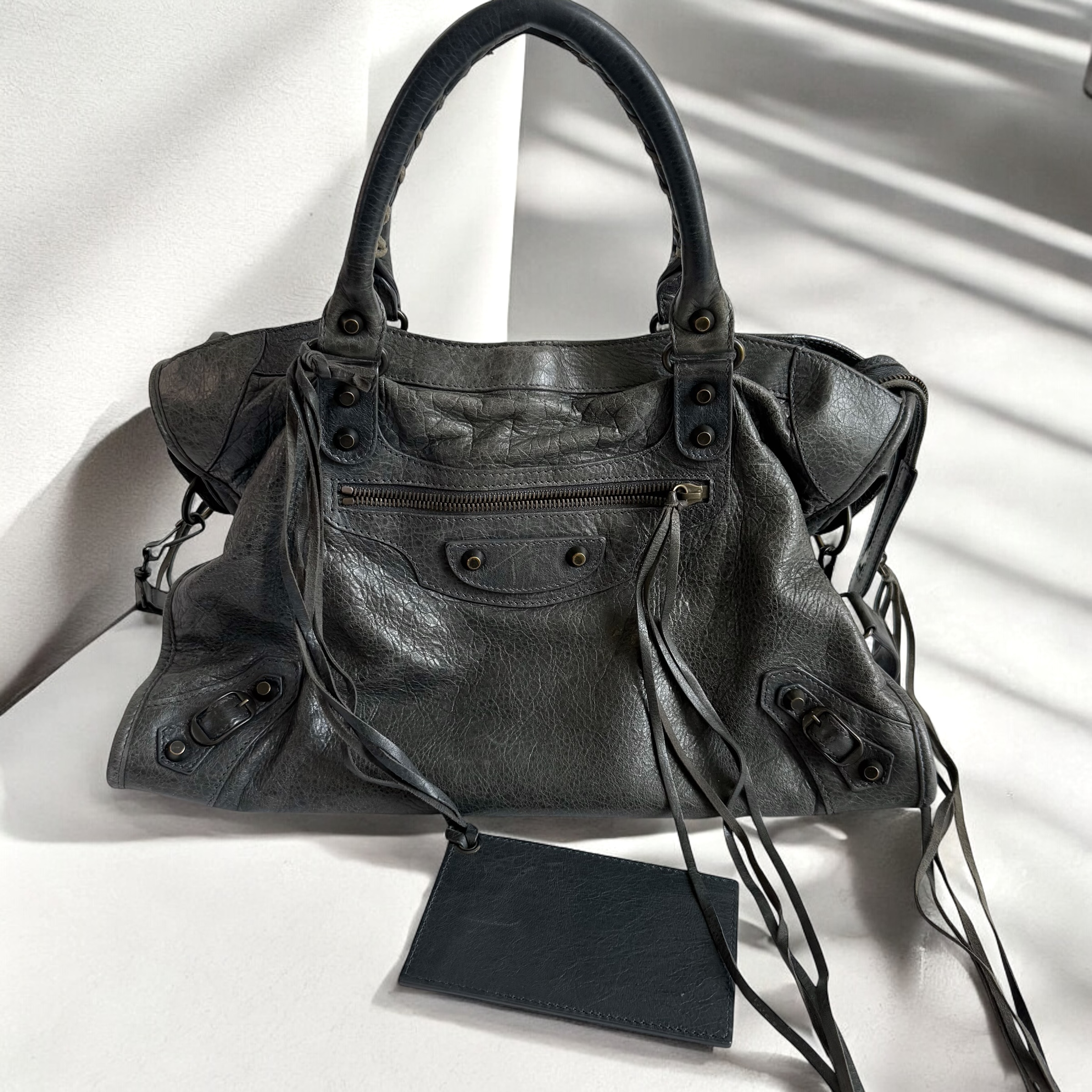 Grey Balenciaga Classic City Bag