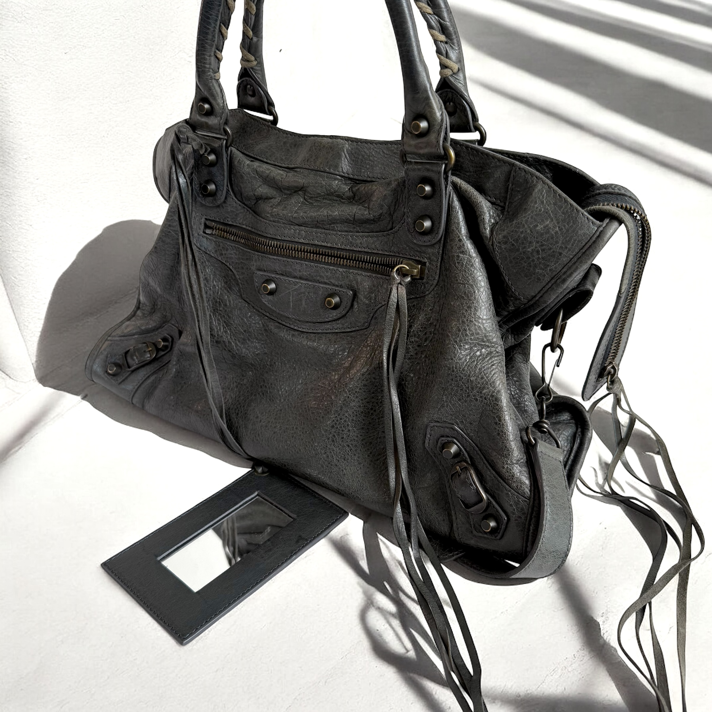 Grey Balenciaga Classic City Bag