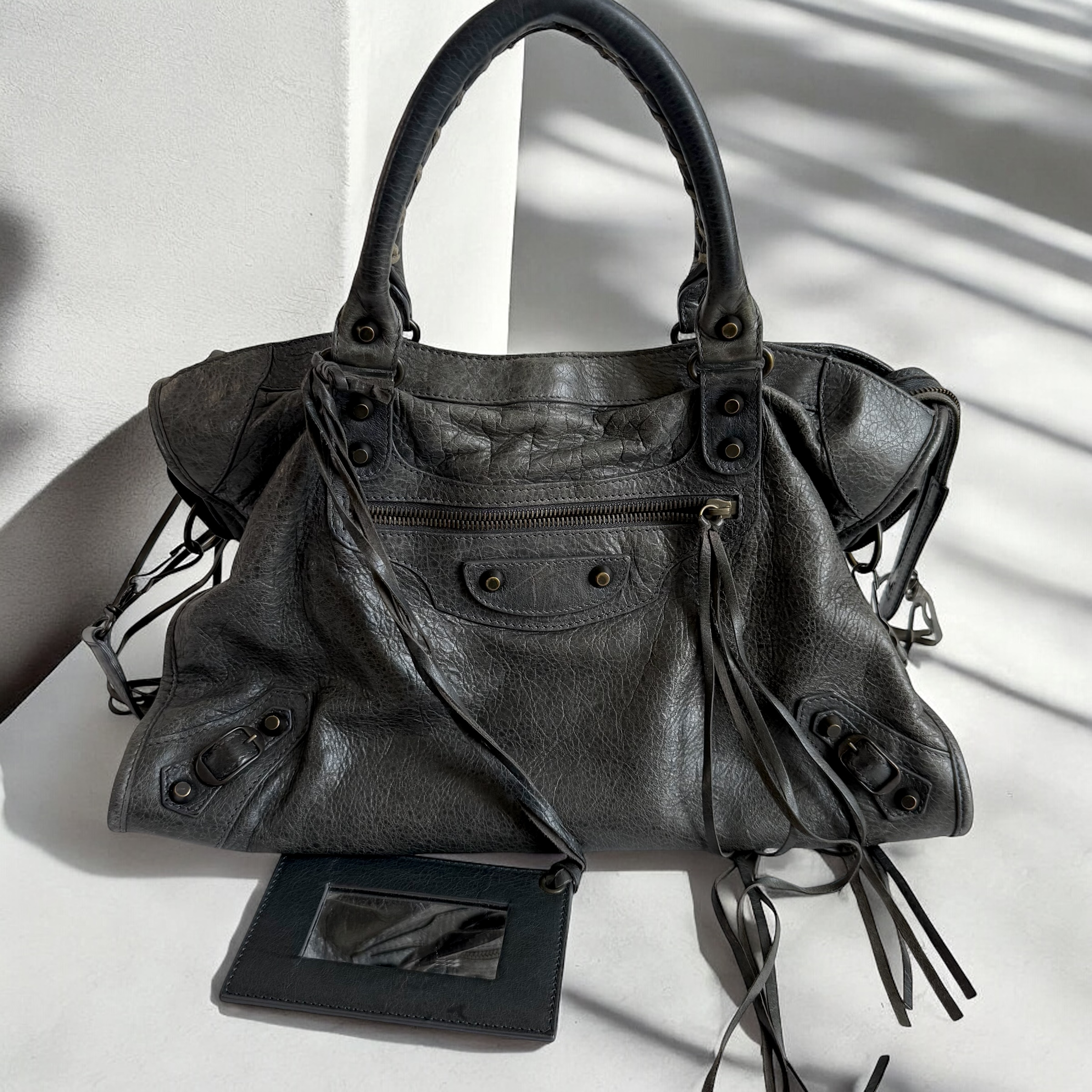 Grey Balenciaga Classic City Bag