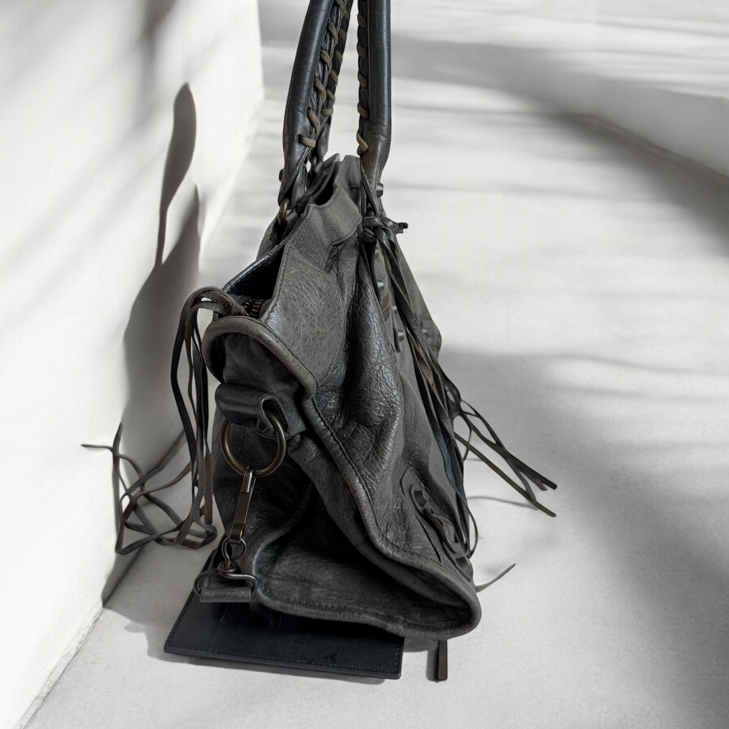 Grey Balenciaga Classic City Bag
