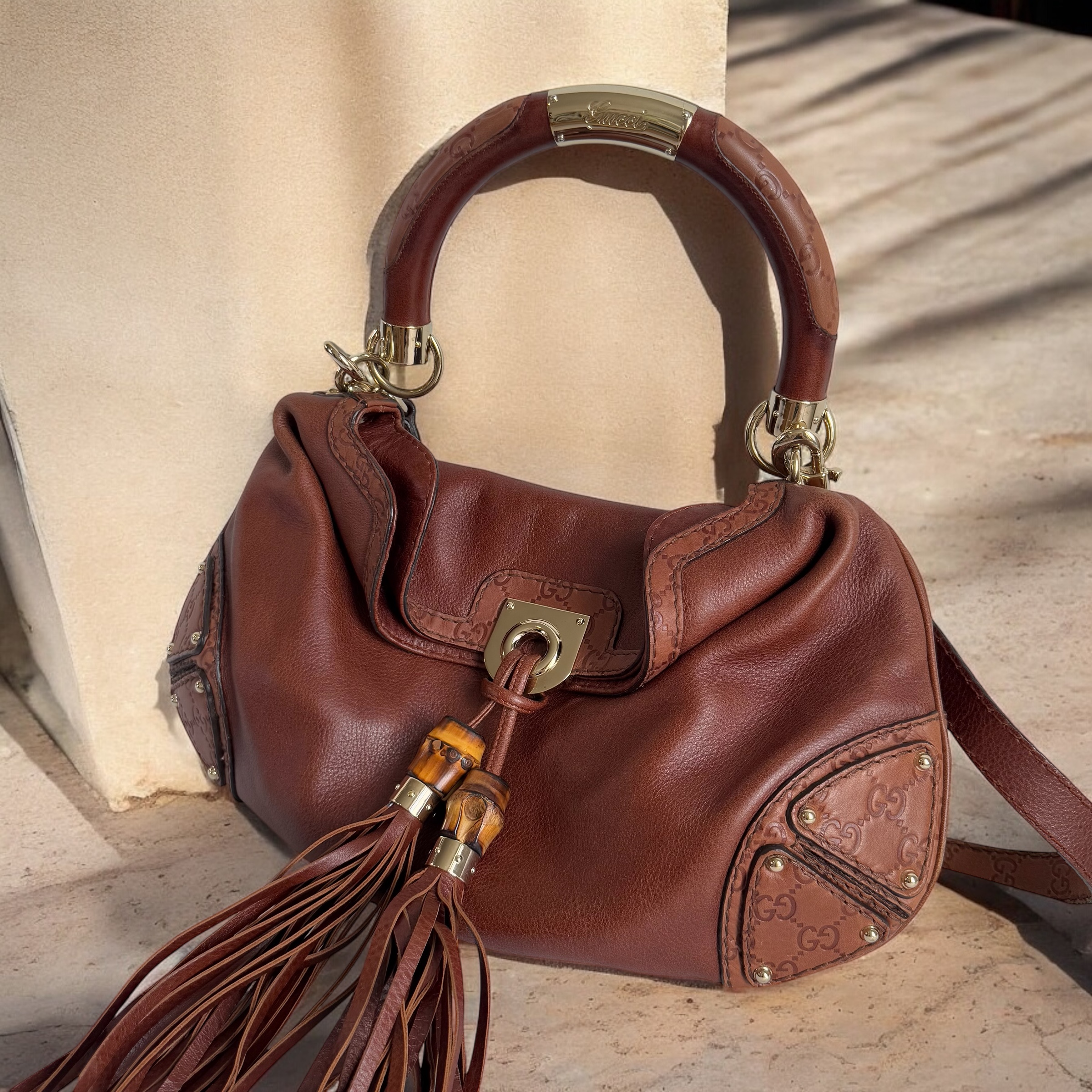 Small Gucci Brown Boho Indy Bag