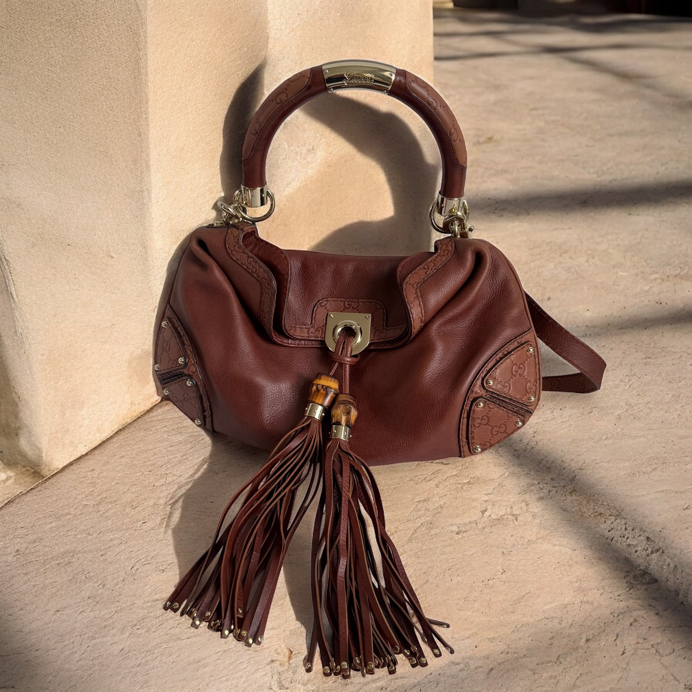 Small Gucci Brown Boho Indy Bag