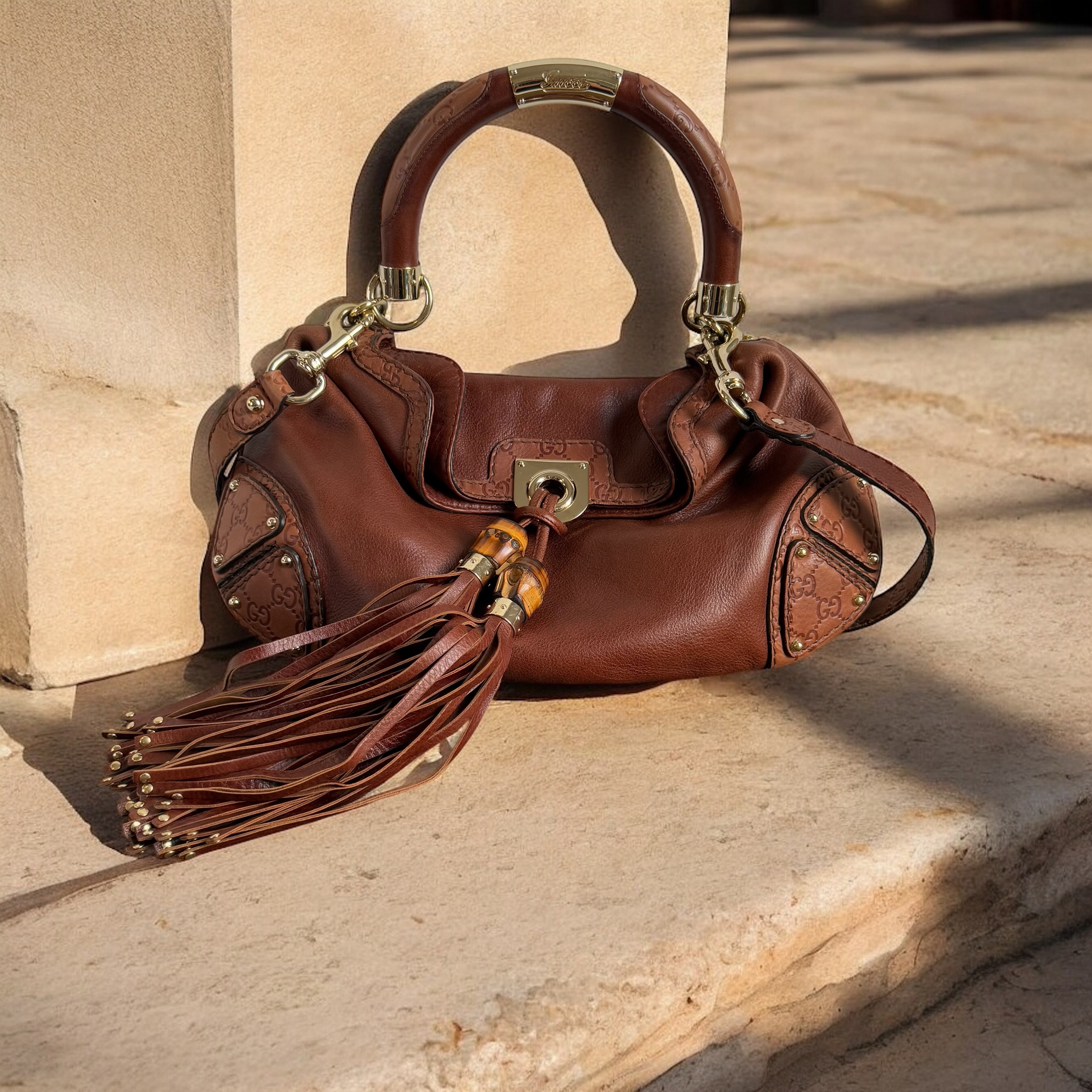 Small Gucci Brown Boho Indy Bag