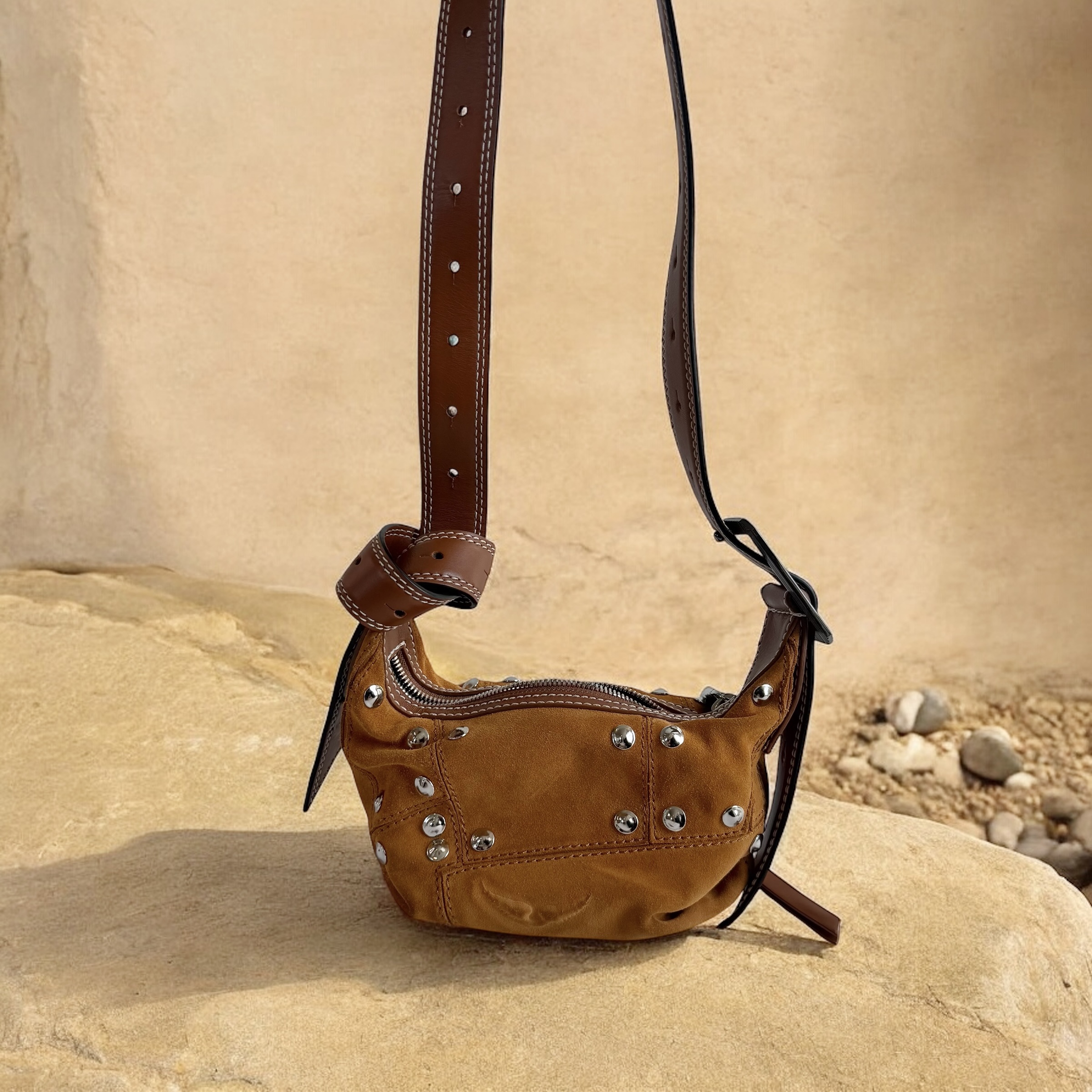 Zadig & Voltaire La Cecilia XS mini suede bag
