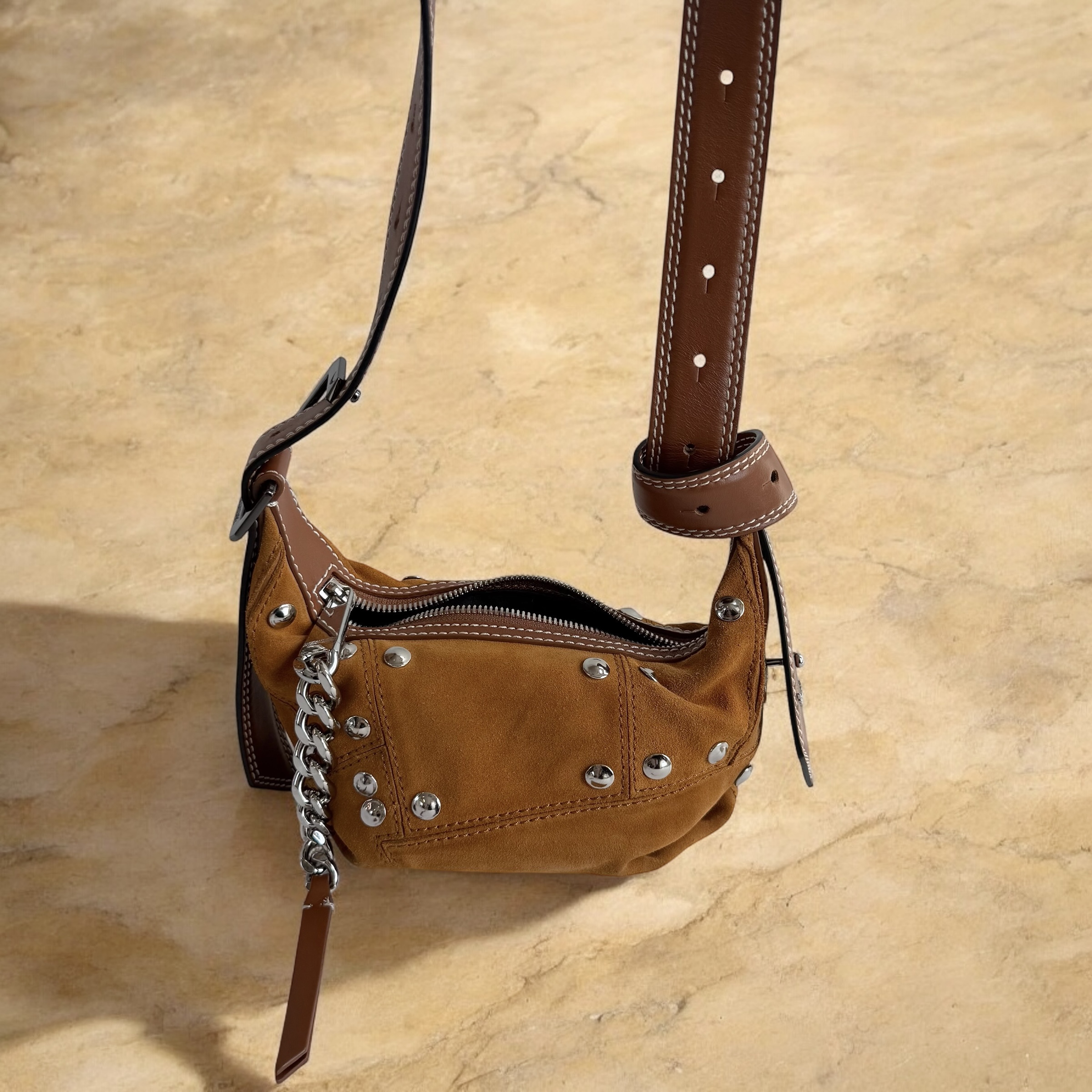 Zadig & Voltaire La Cecilia XS mini suede bag
