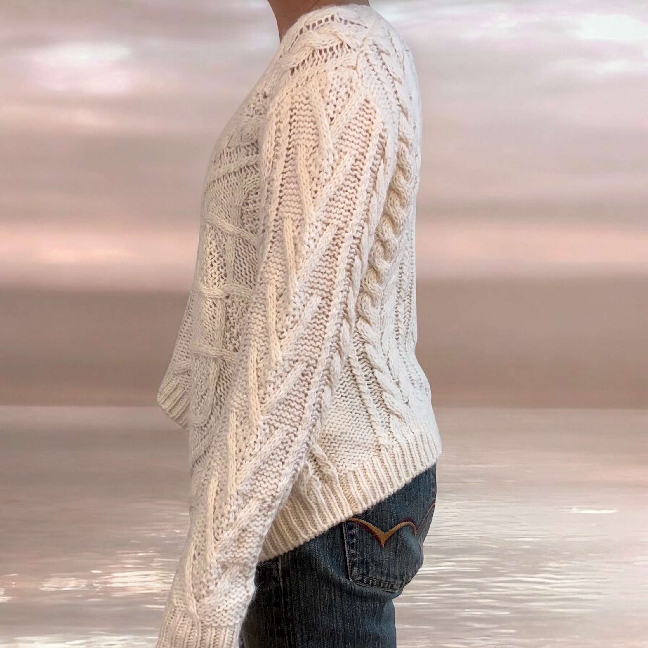 Asymmetric Angora Sweater