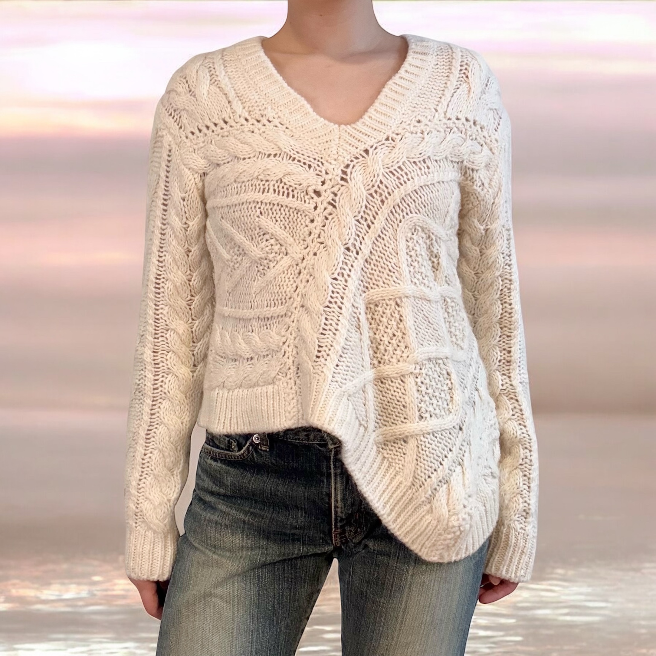 Asymmetric Angora Sweater
