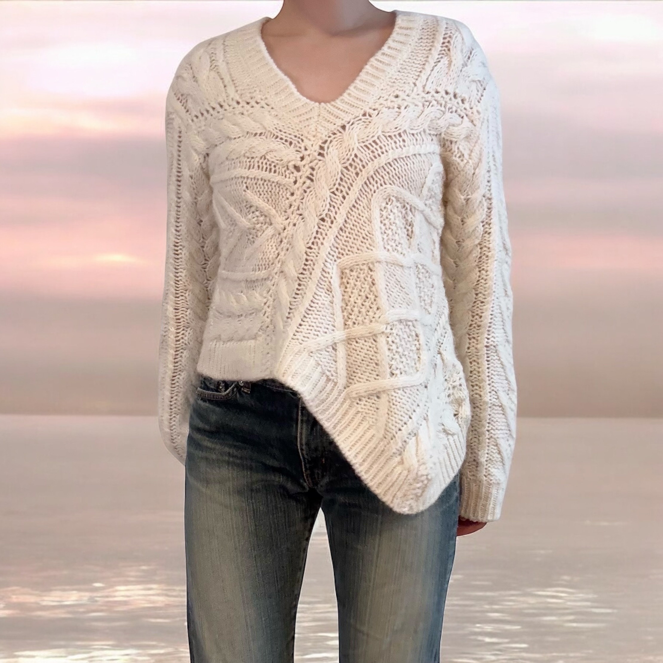 Asymmetric Angora Sweater