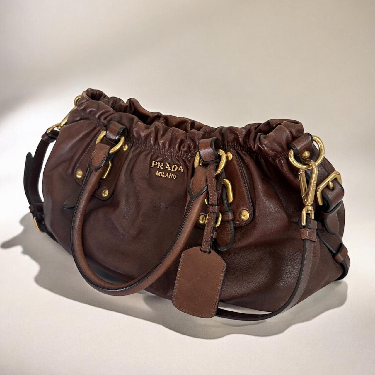 Vintage Brown Prada Dumpling Bag