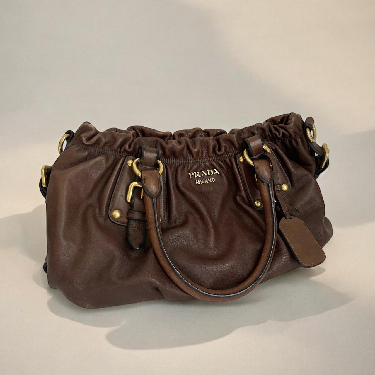Vintage Brown Prada Dumpling Bag