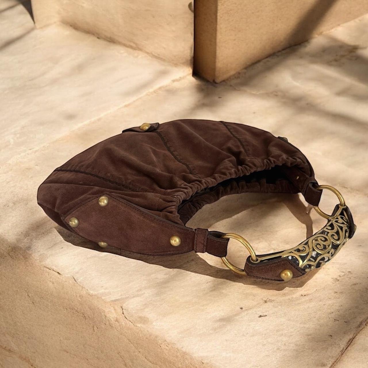 Vintage Brown Suede YSL Mombasa Bag