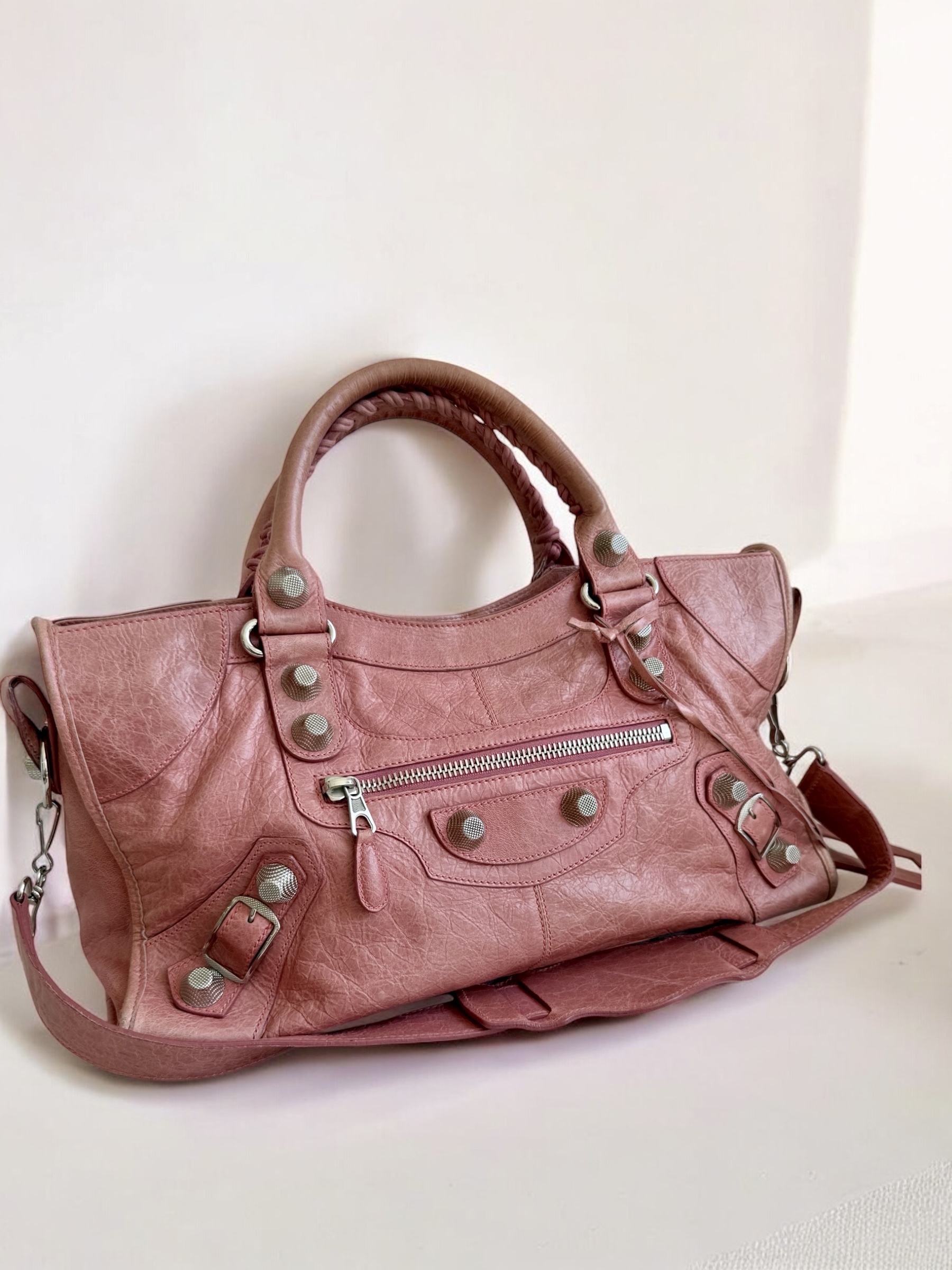 Dusty Rose Medium Balenciaga City Bag