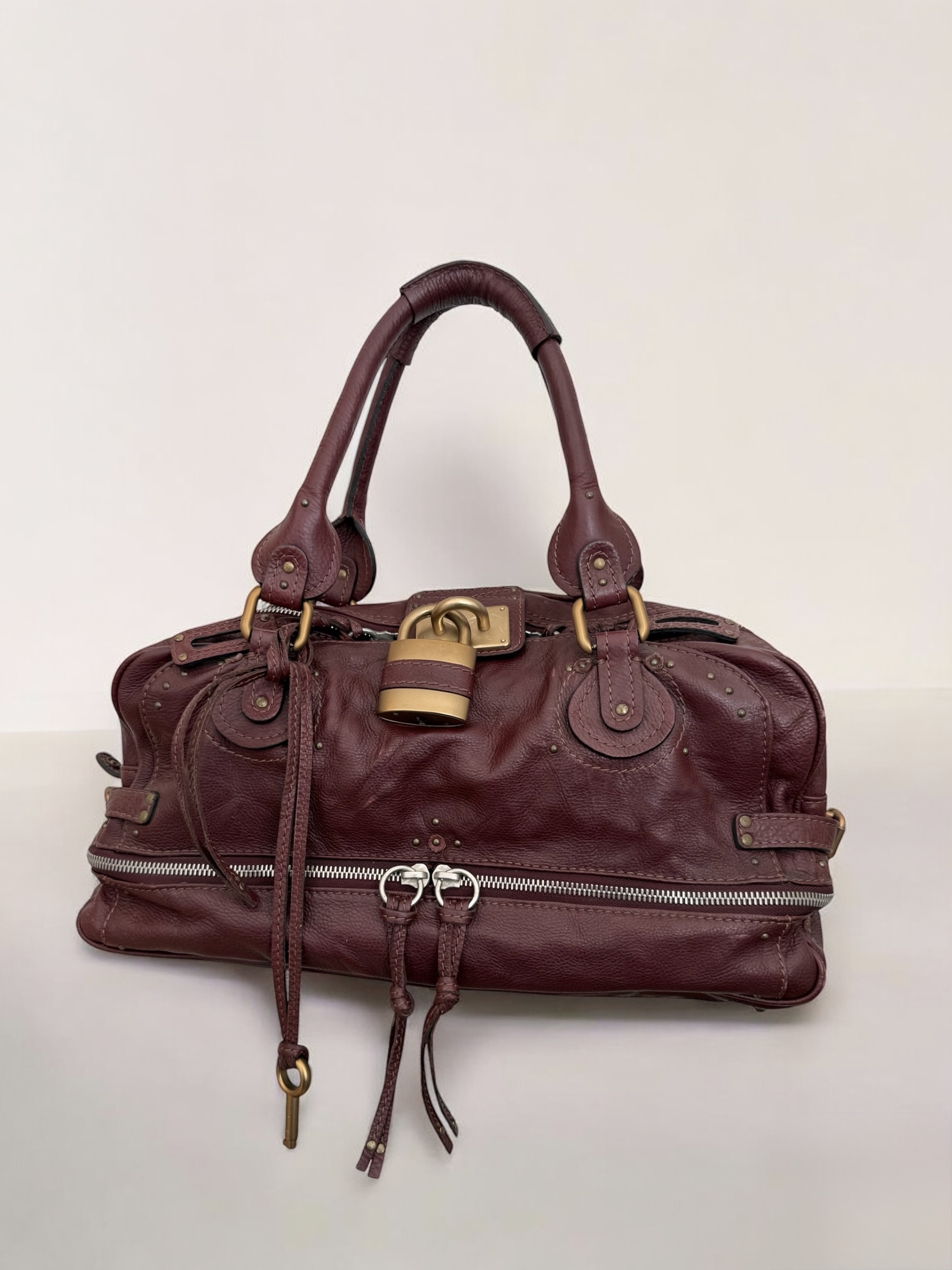 Burgundy Chloé Paddington bag