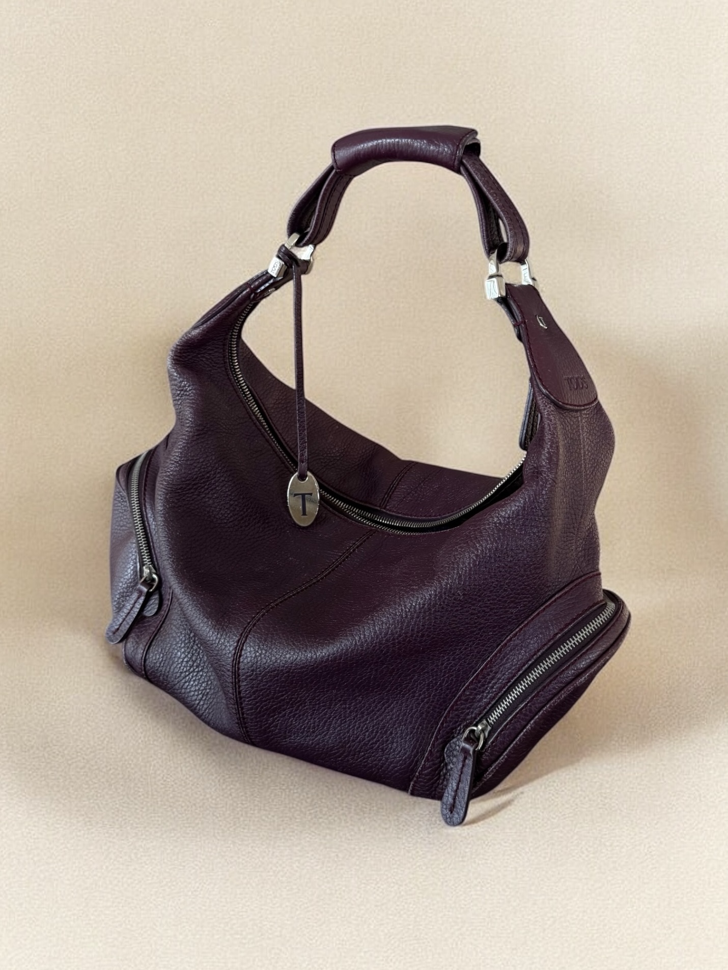 Purple Tod's Utility Shoulder Bag