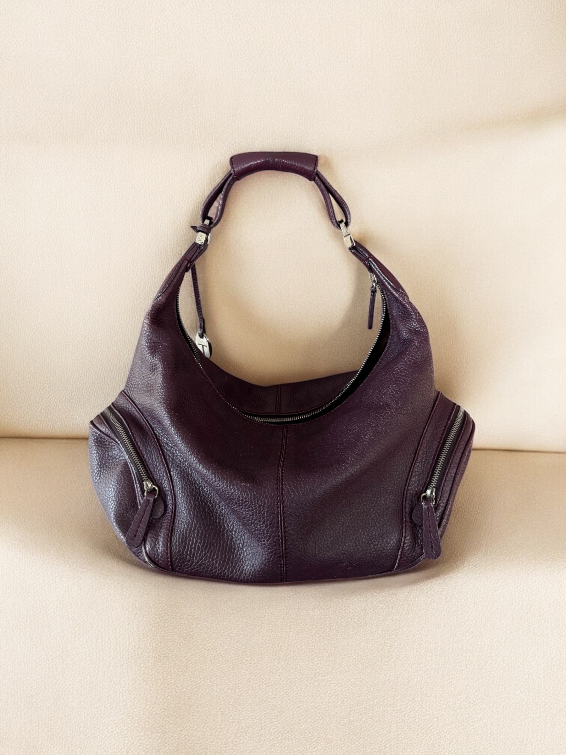Purple Tod's Utility Shoulder Bag