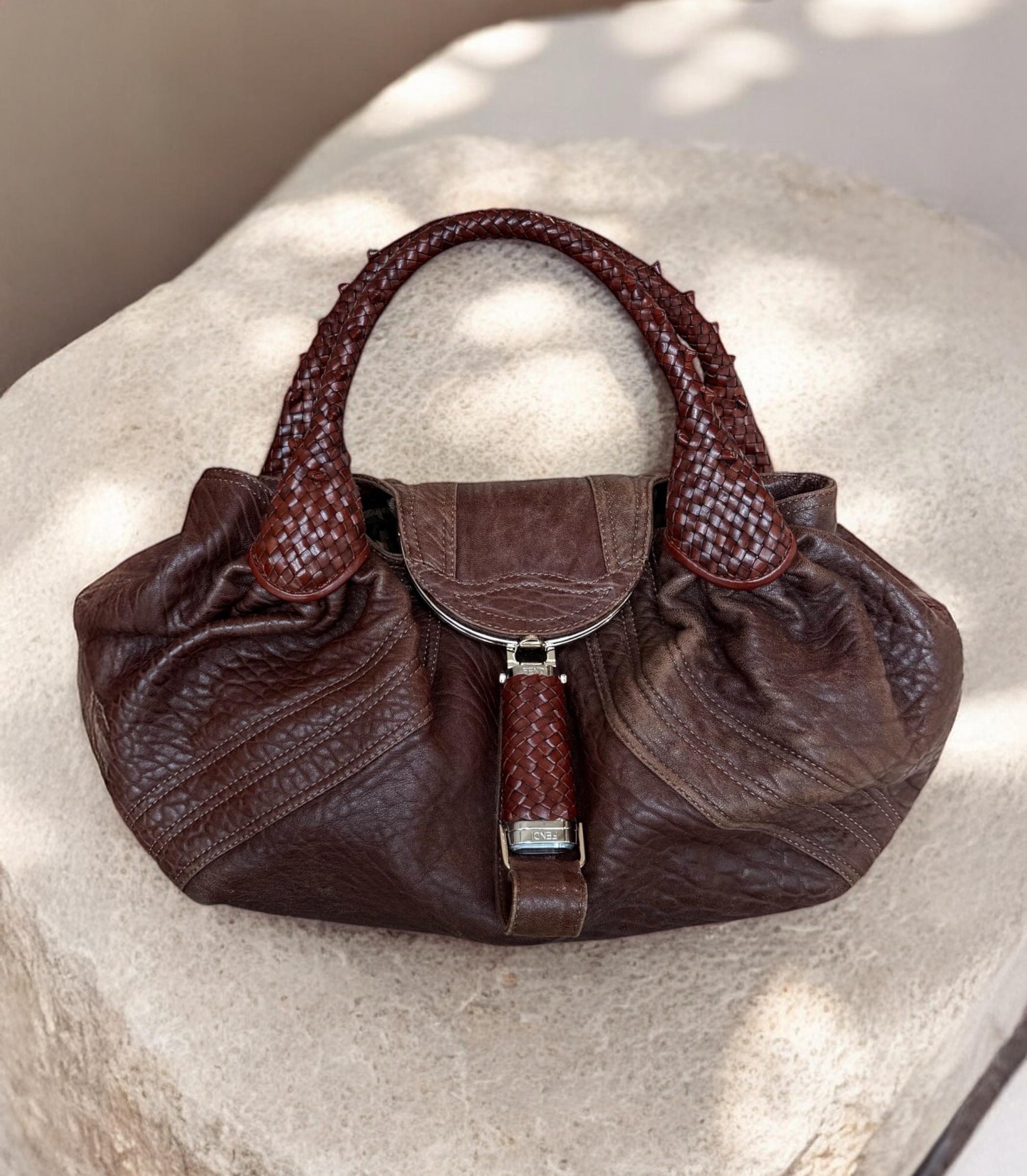 Brown Vintage Fendi Spy Bag