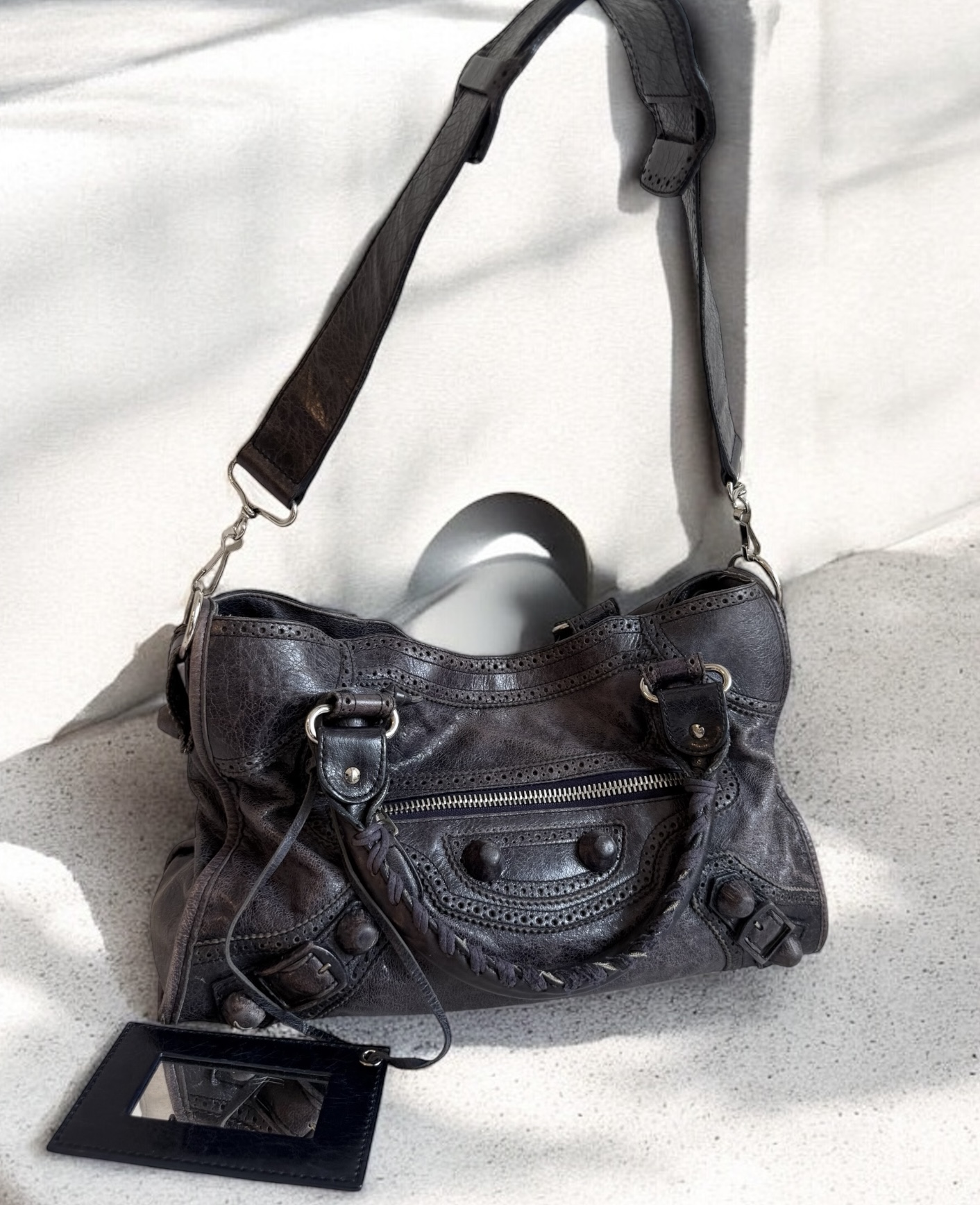Brogue Balenciaga 'Ink' City bag