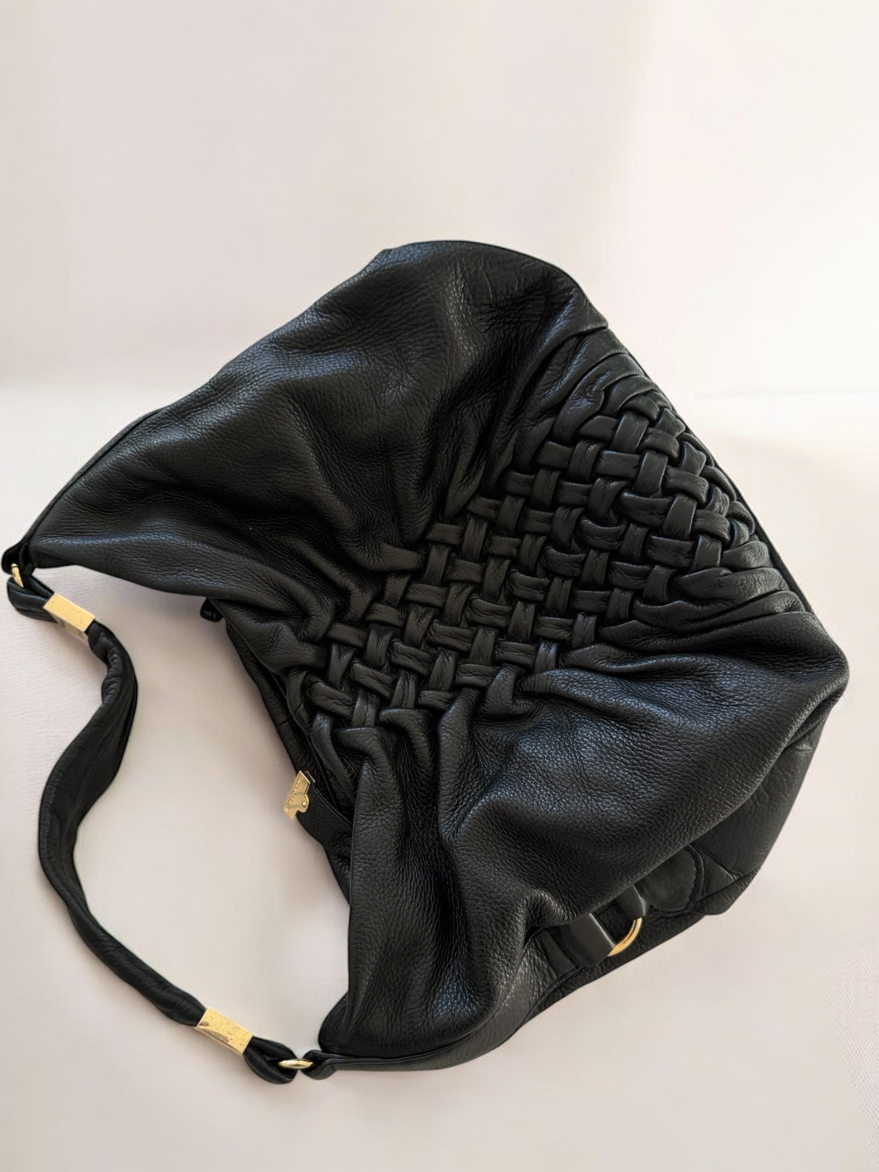 Intrecciato braided hobo bag