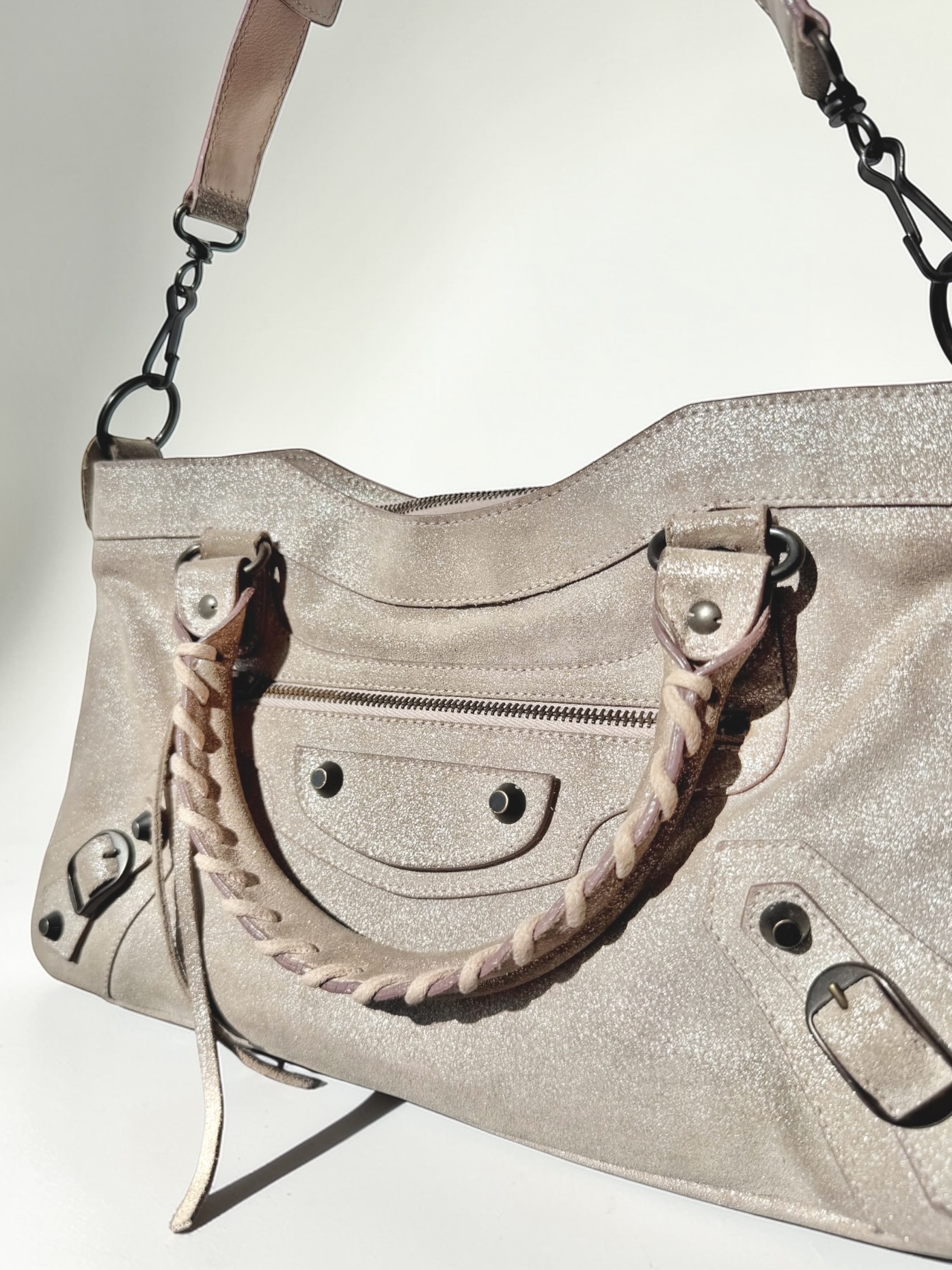 Sparkling Suede 10th Anniversary Balenciaga City First Bag