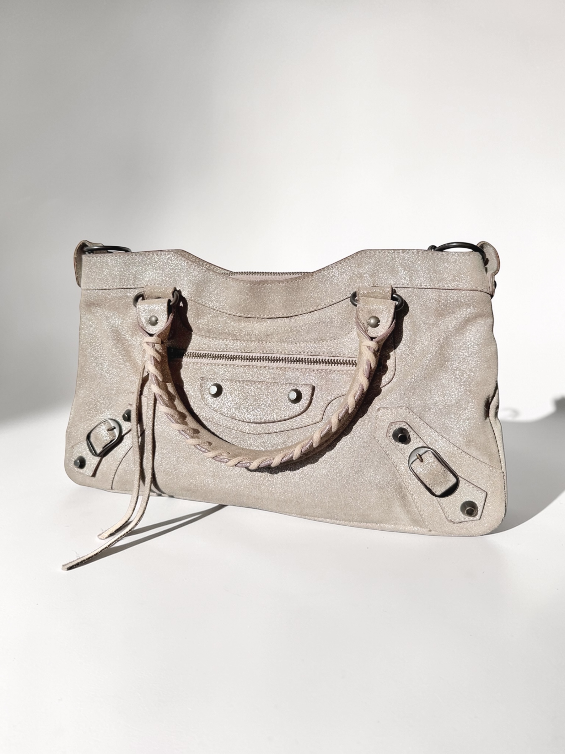 Sparkling Suede 10th Anniversary Balenciaga City First Bag