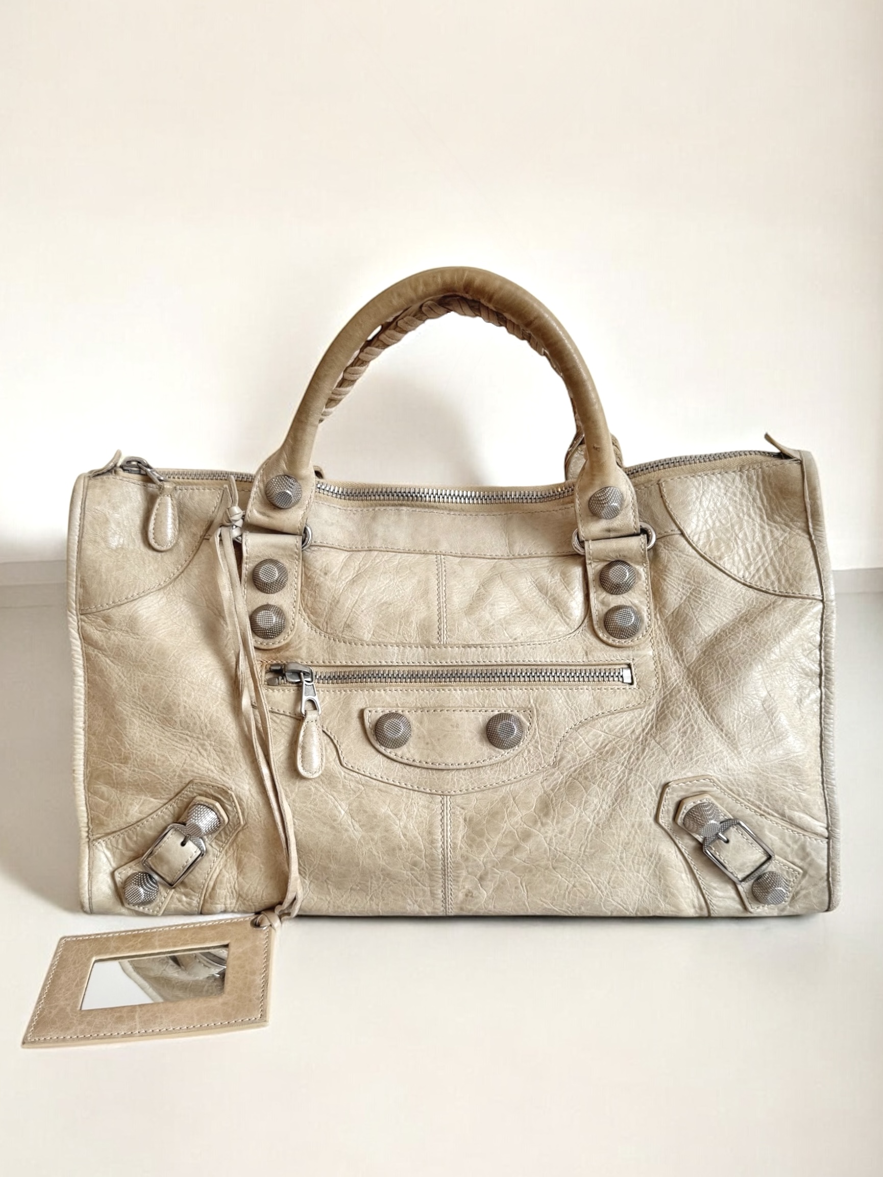 Cream Work Balenciaga City Bag