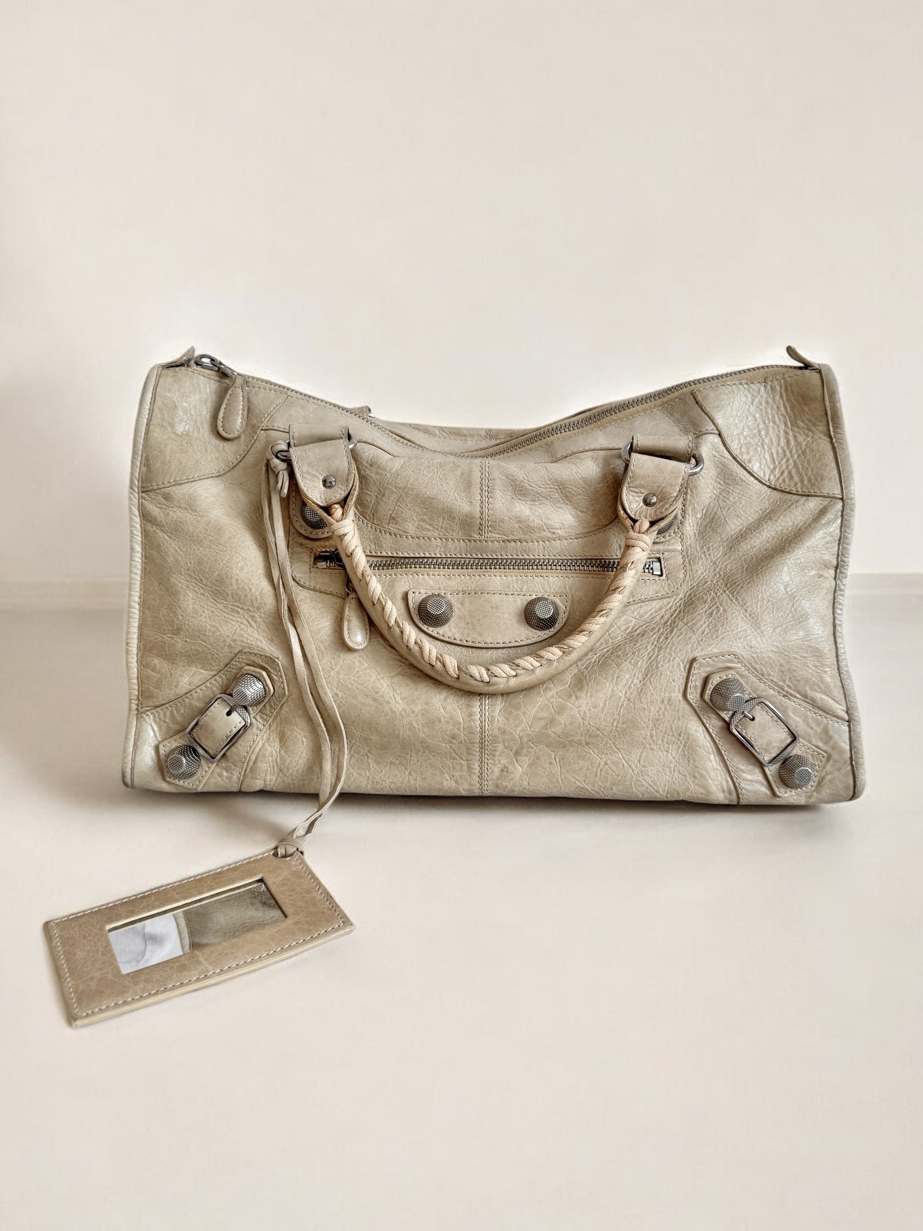 Cream Work Balenciaga City Bag